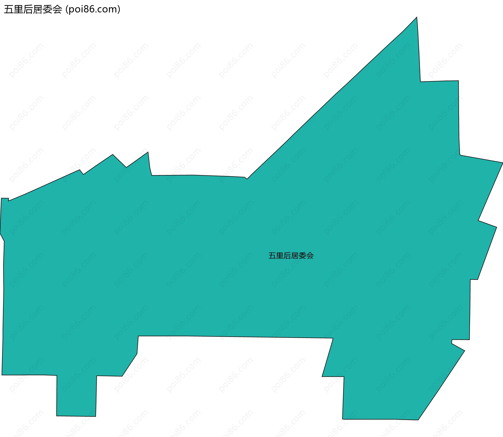 五里后居委会边界地图