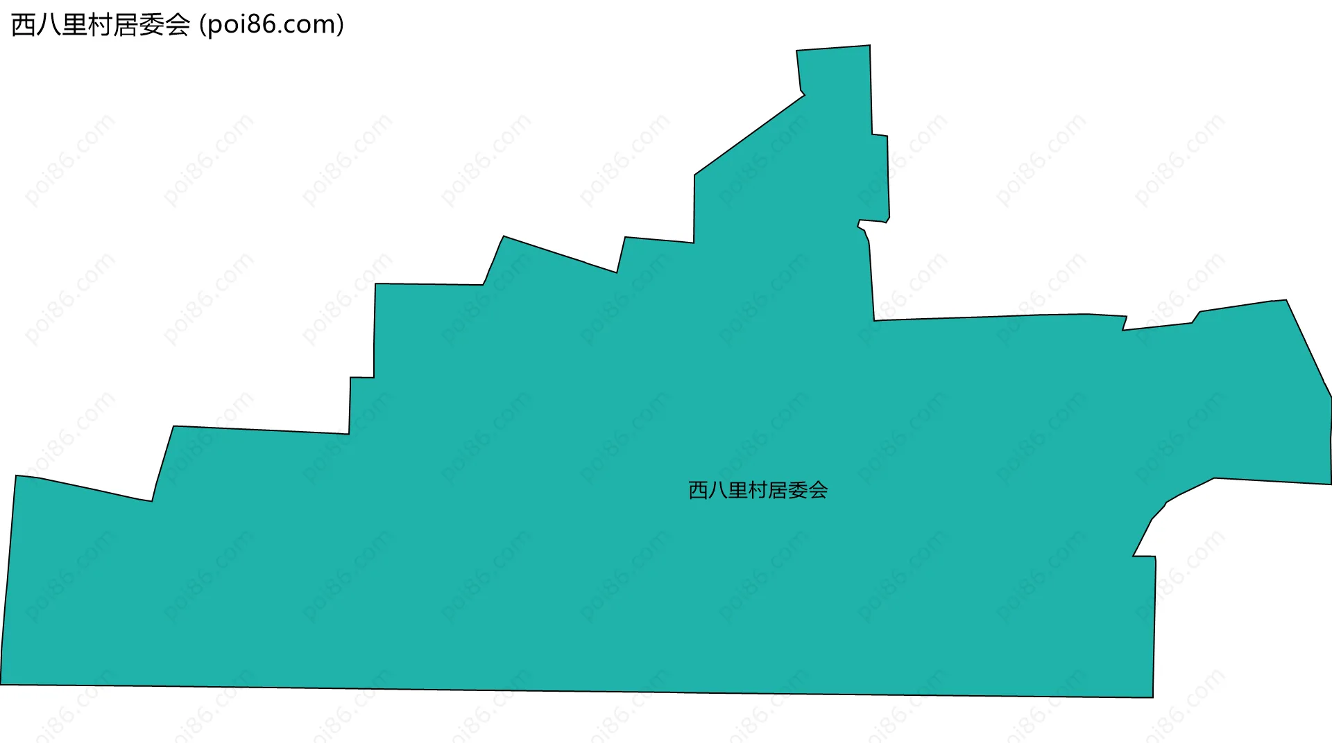 西八里村居委会边界地图
