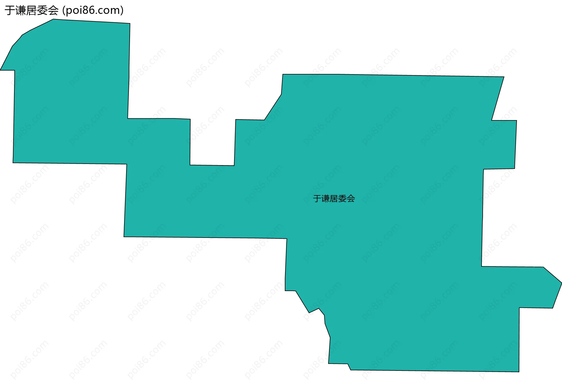 于谦居委会边界地图