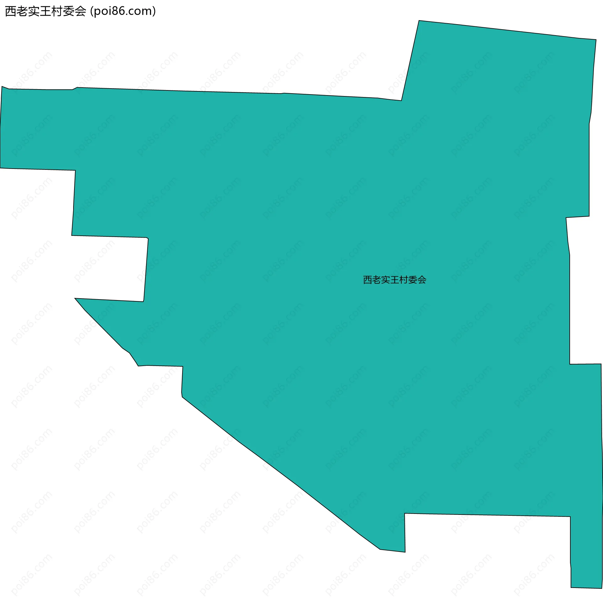 西老实王村委会边界地图