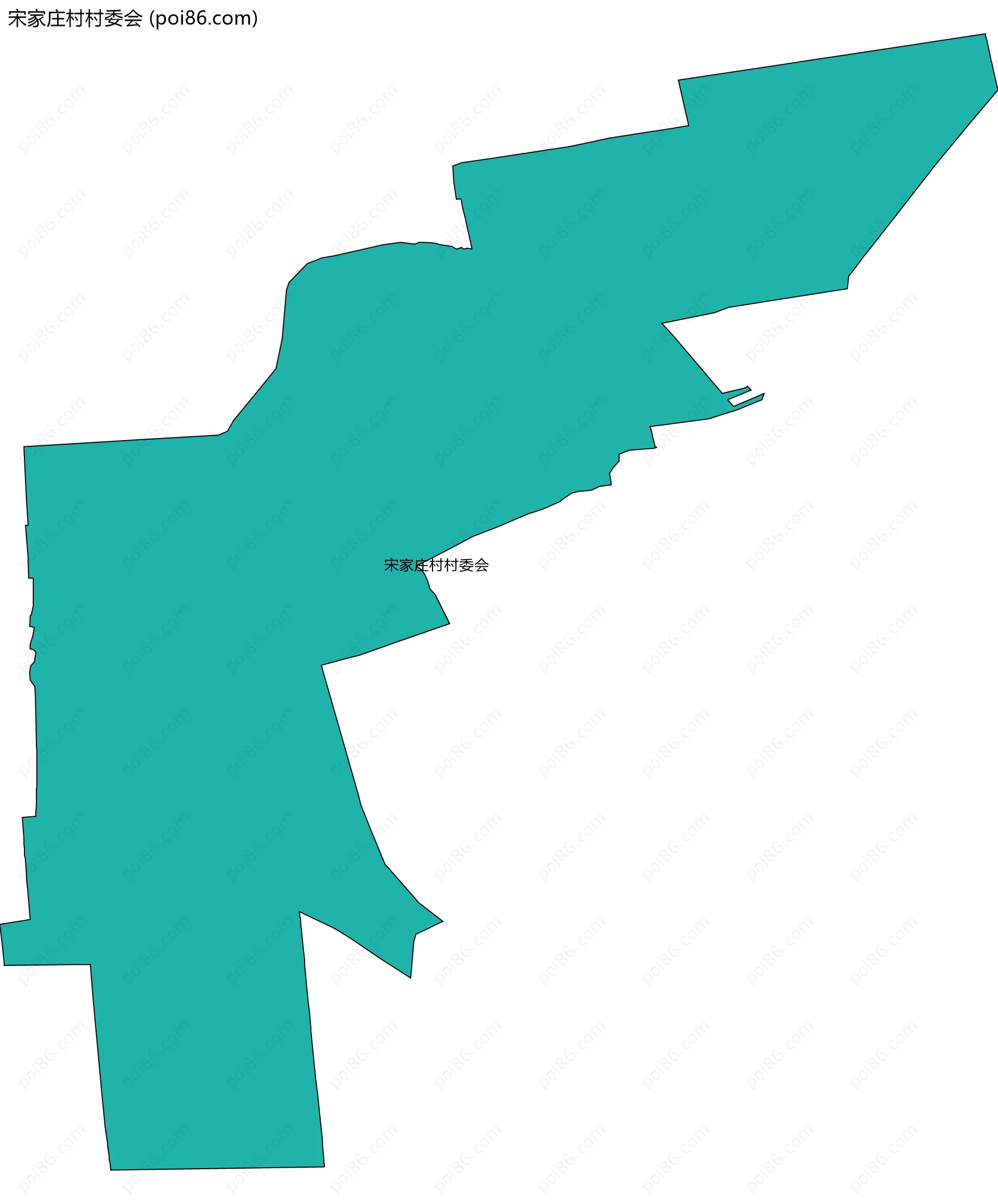 宋家庄村村委会边界地图