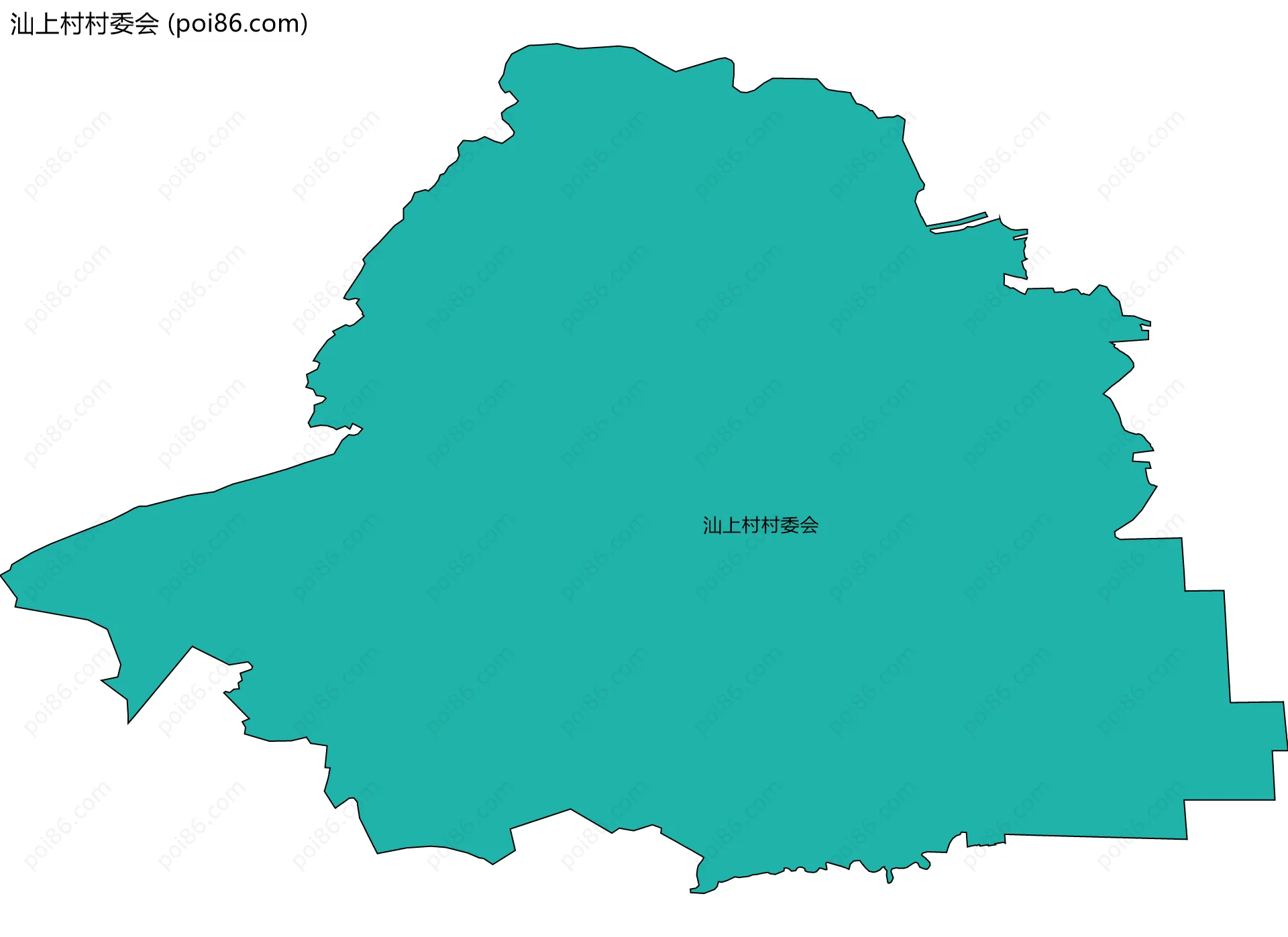 汕上村村委会边界地图