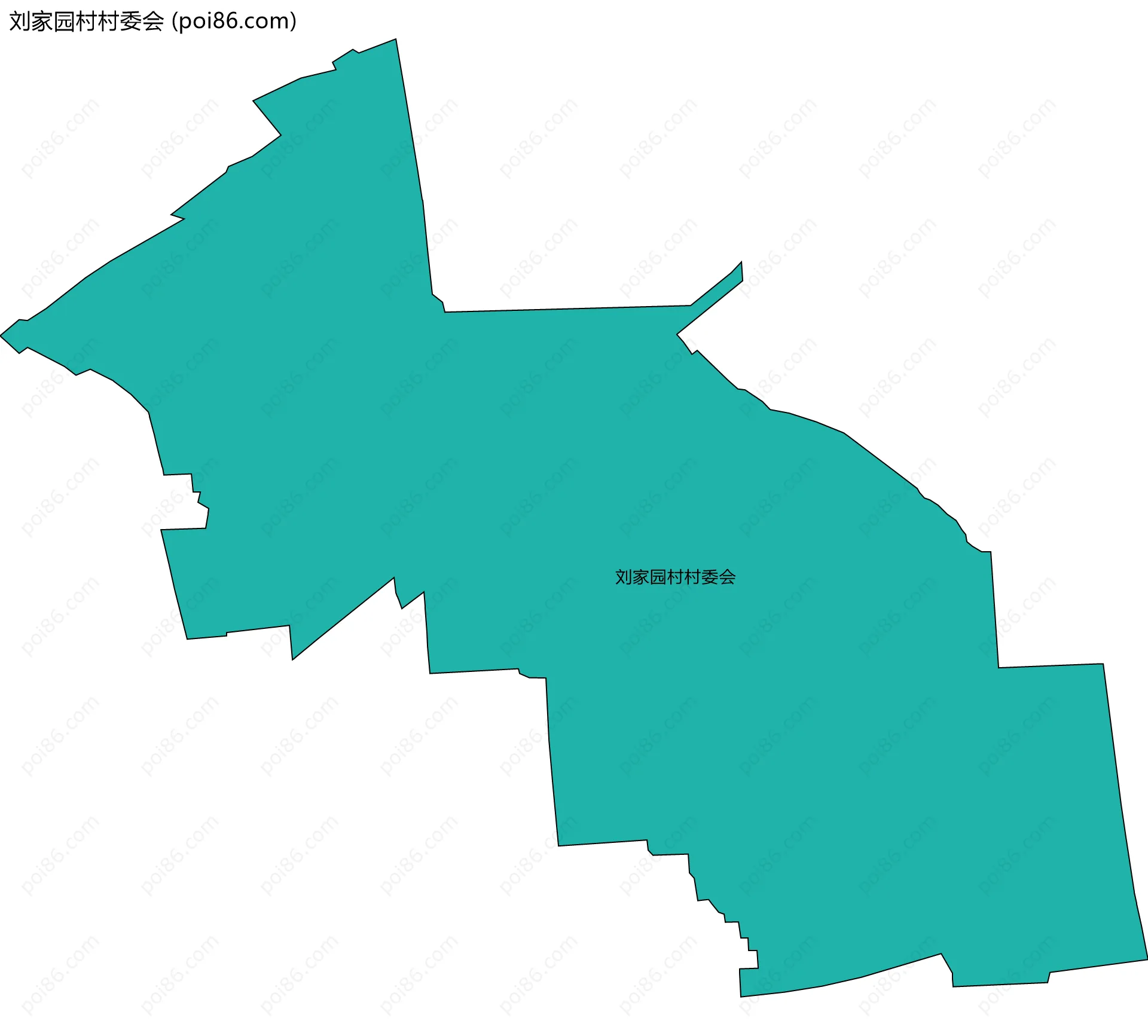 刘家园村村委会边界地图