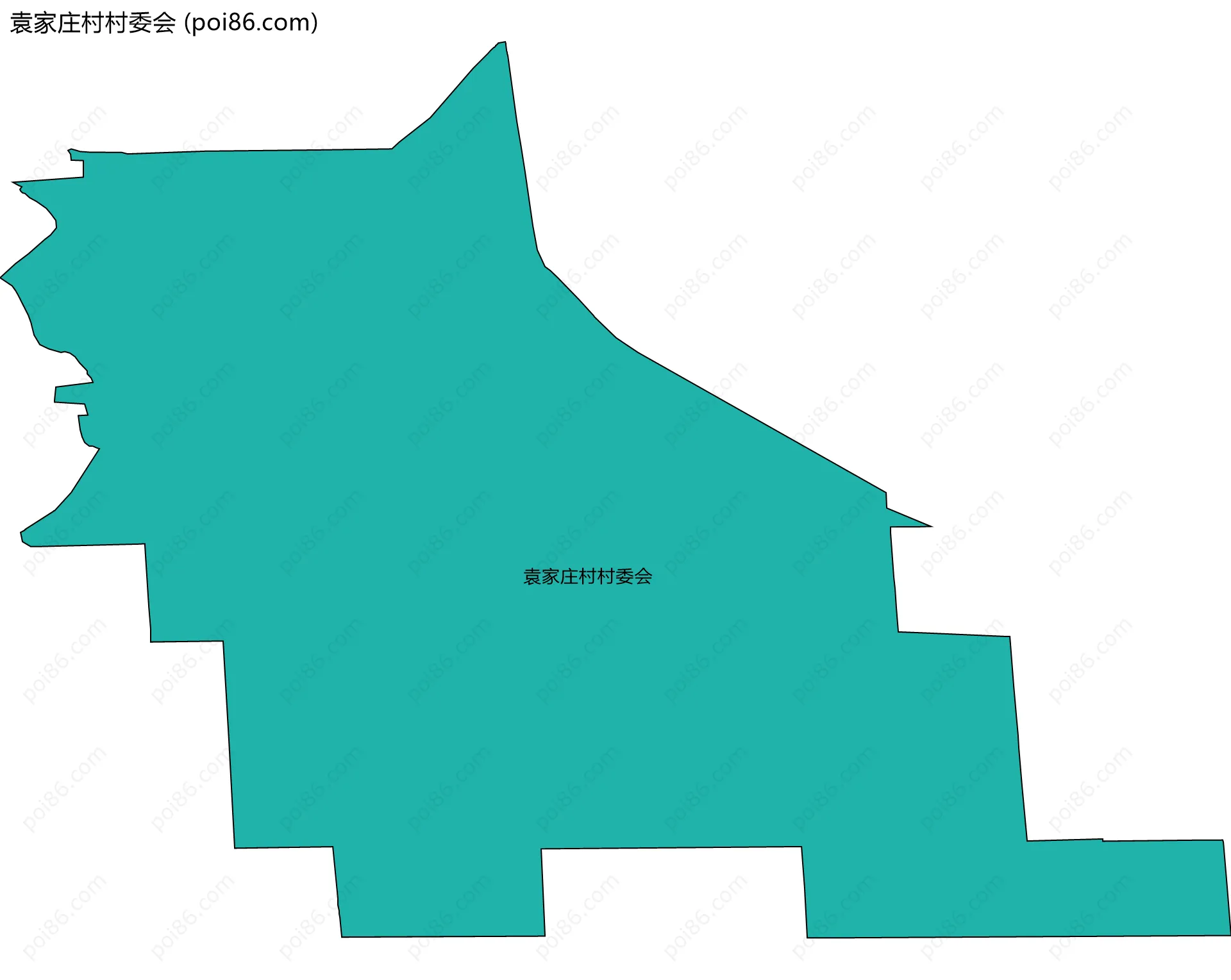 袁家庄村村委会边界地图