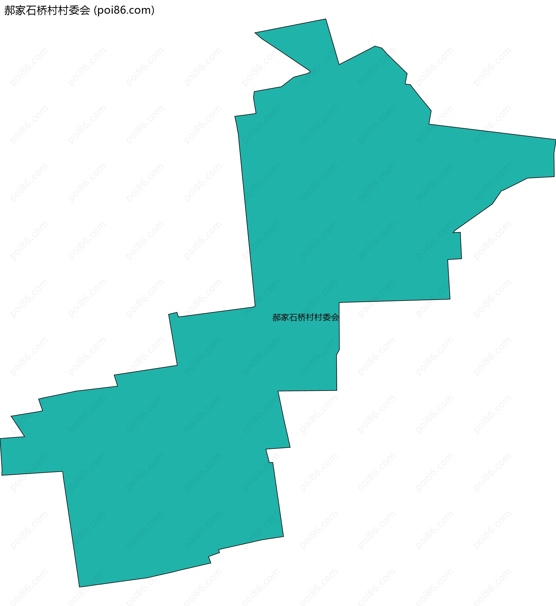 郝家石桥村村委会边界地图