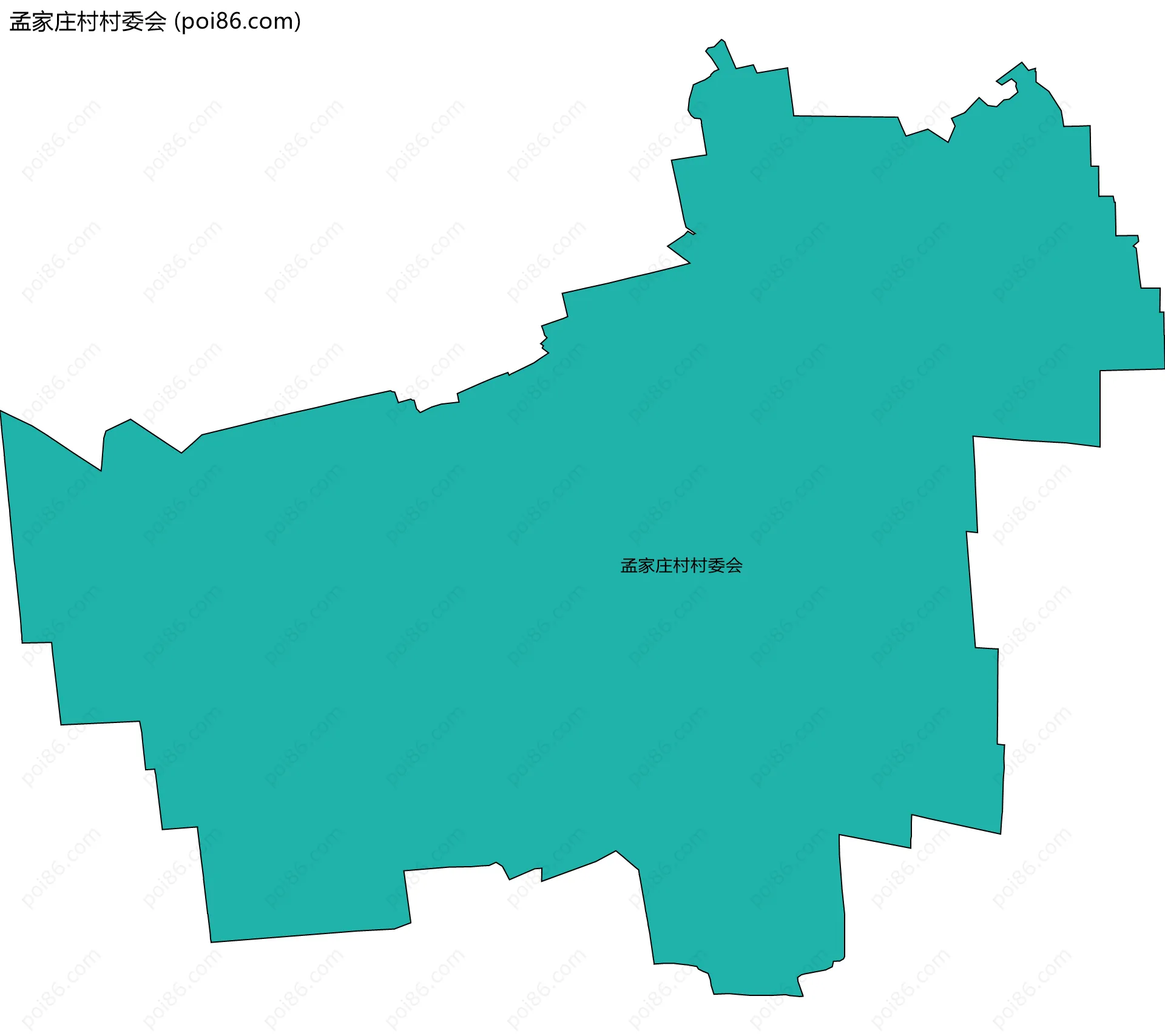 孟家庄村村委会边界地图