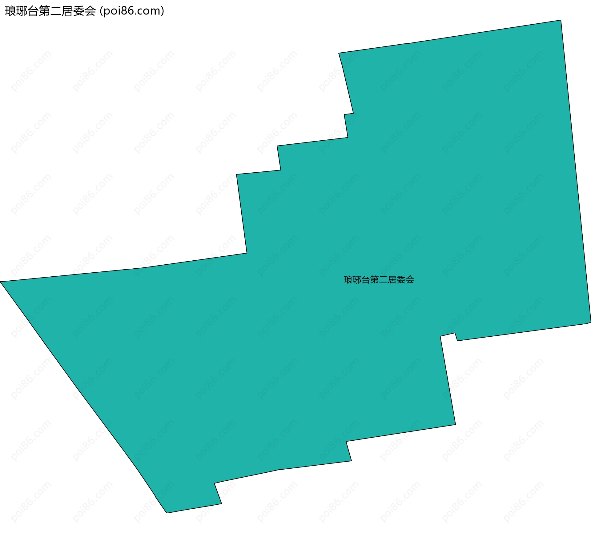琅琊台第二居委会边界地图
