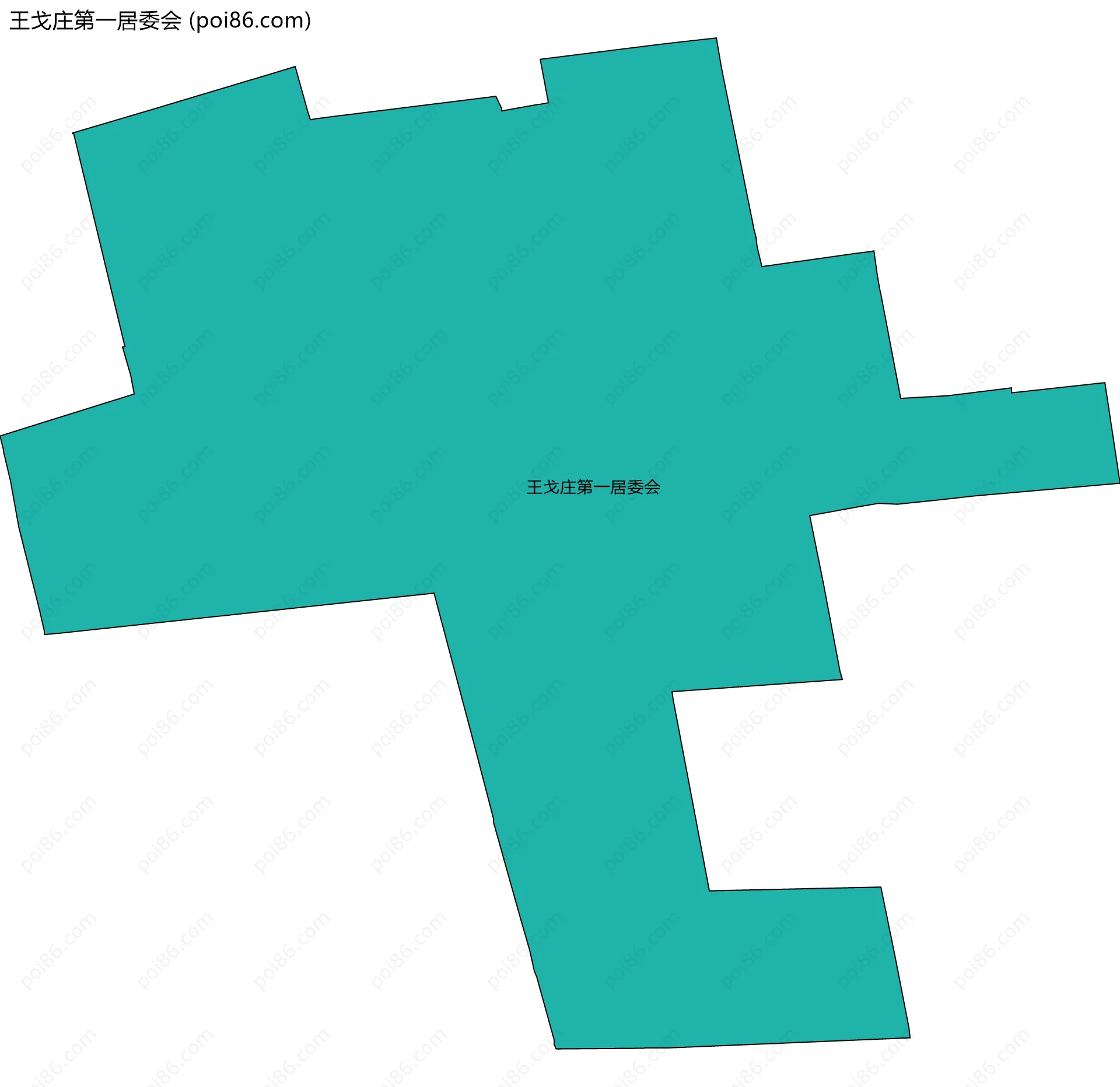王戈庄第一居委会边界地图