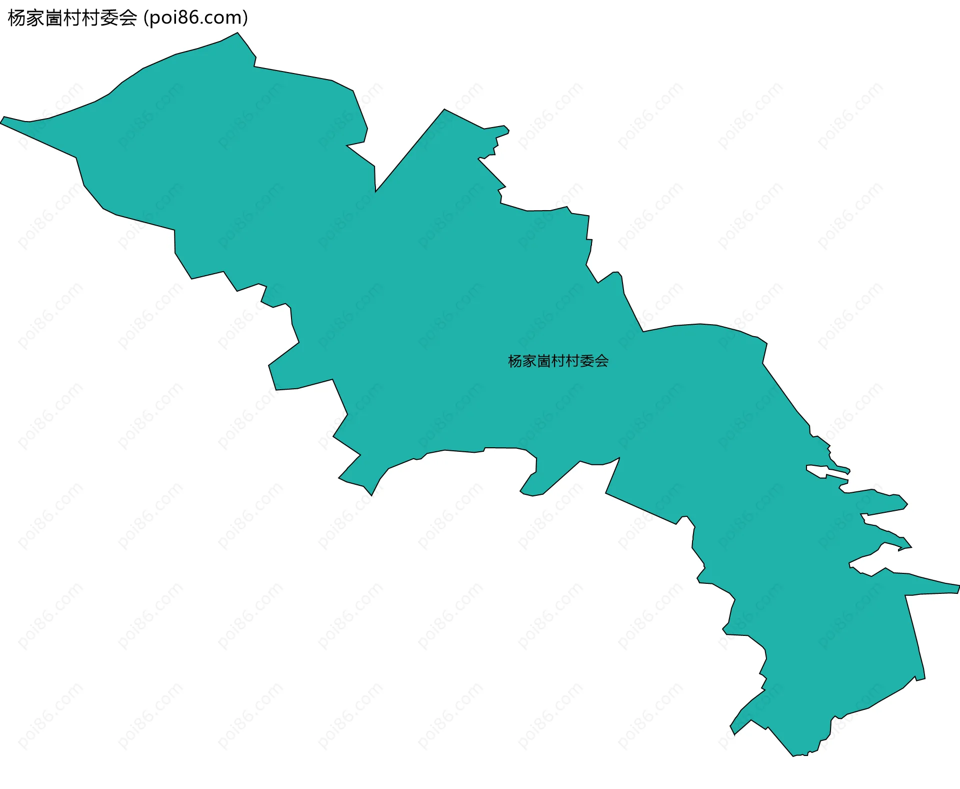 杨家崮村村委会边界地图