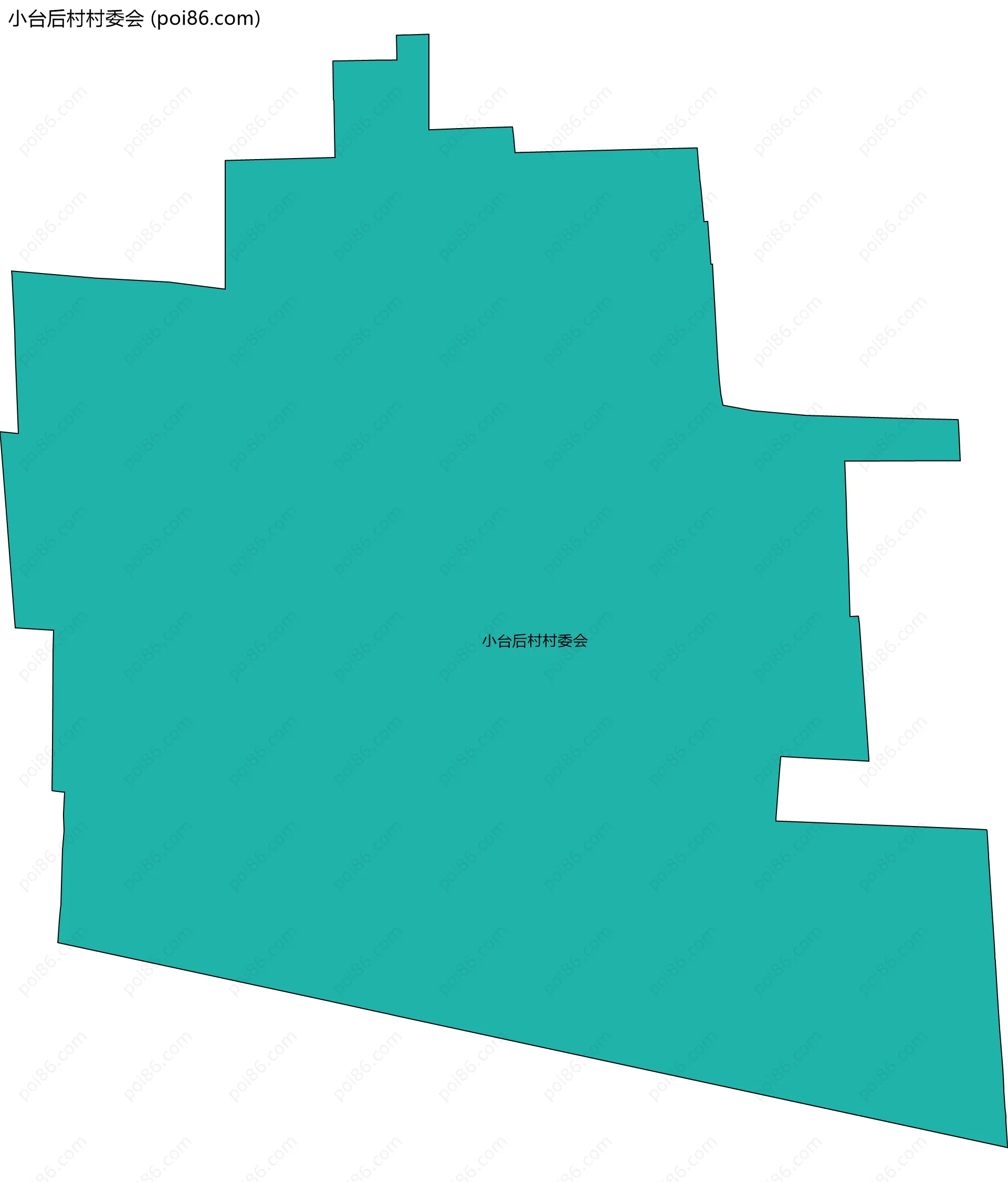 小台后村村委会边界地图