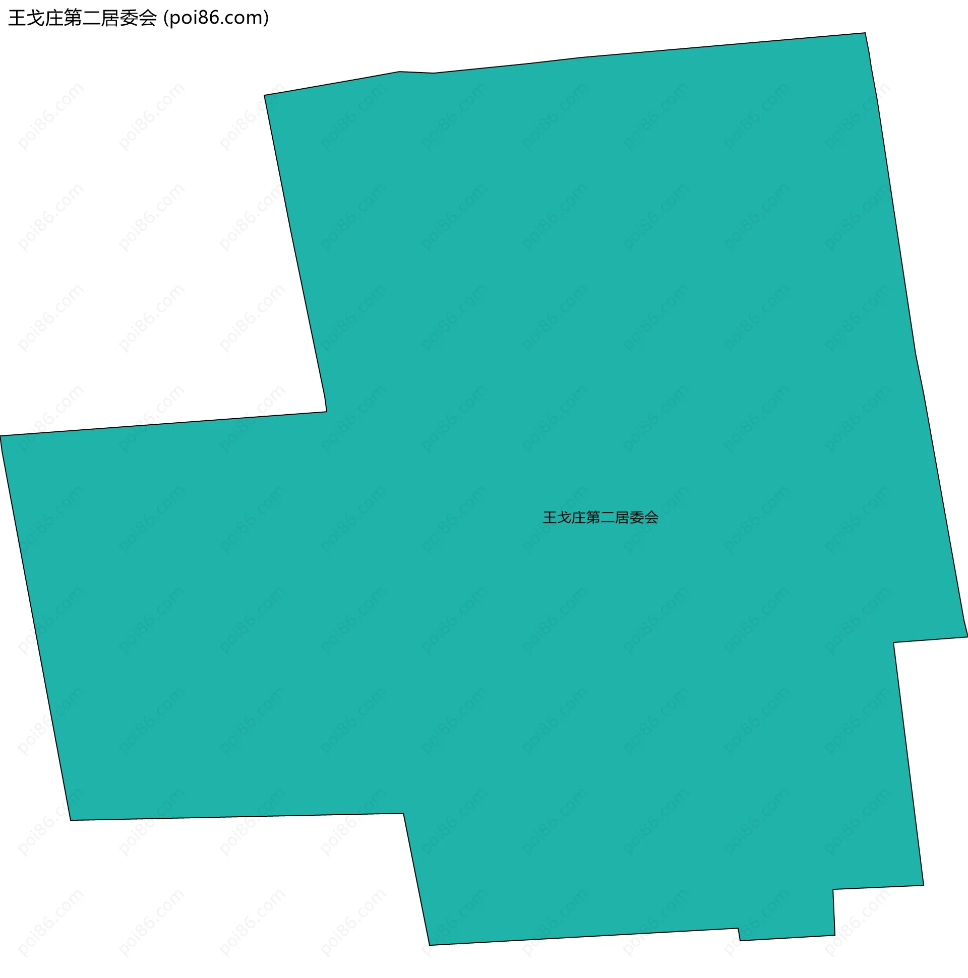 王戈庄第二居委会边界地图