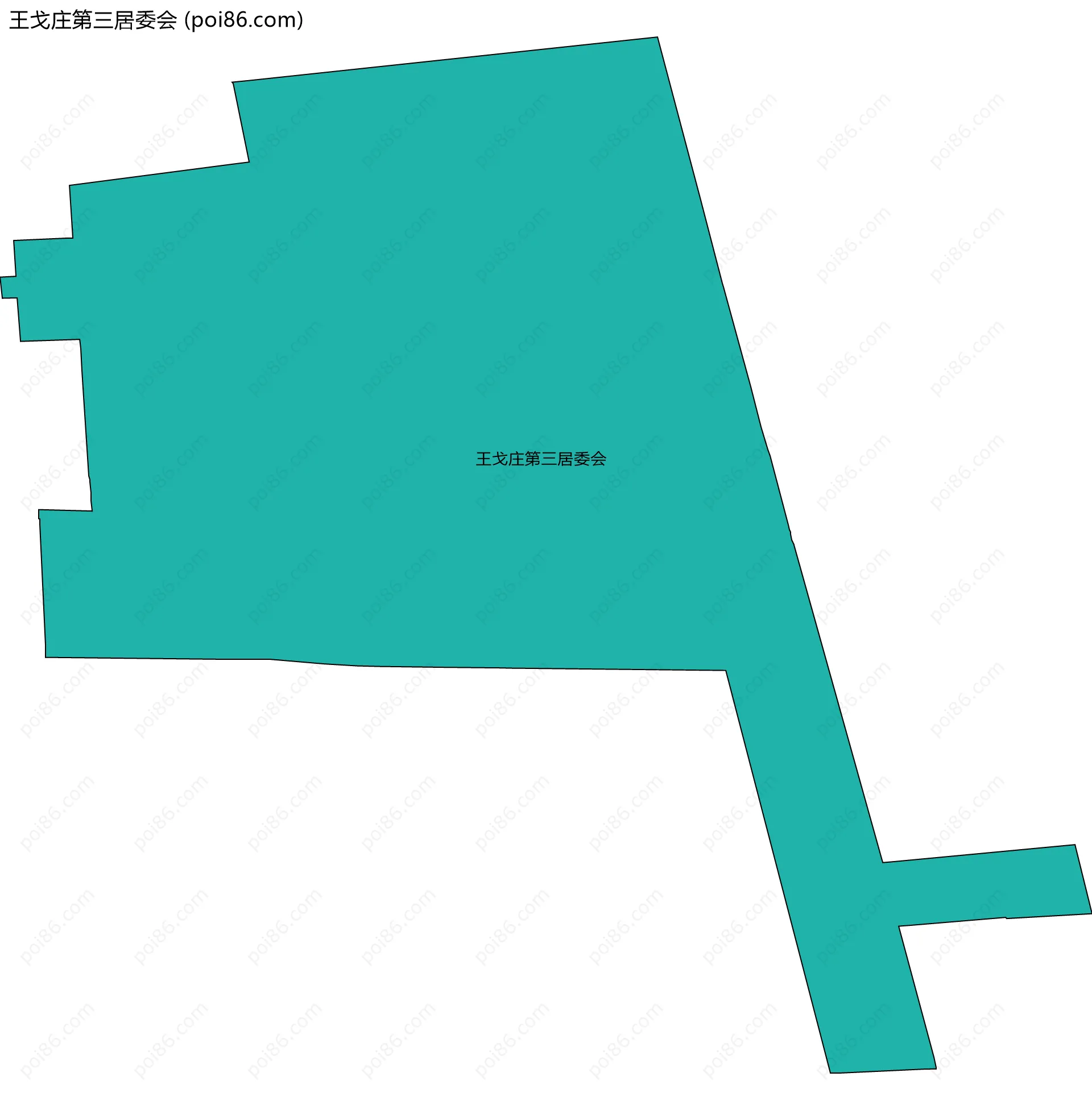 王戈庄第三居委会边界地图