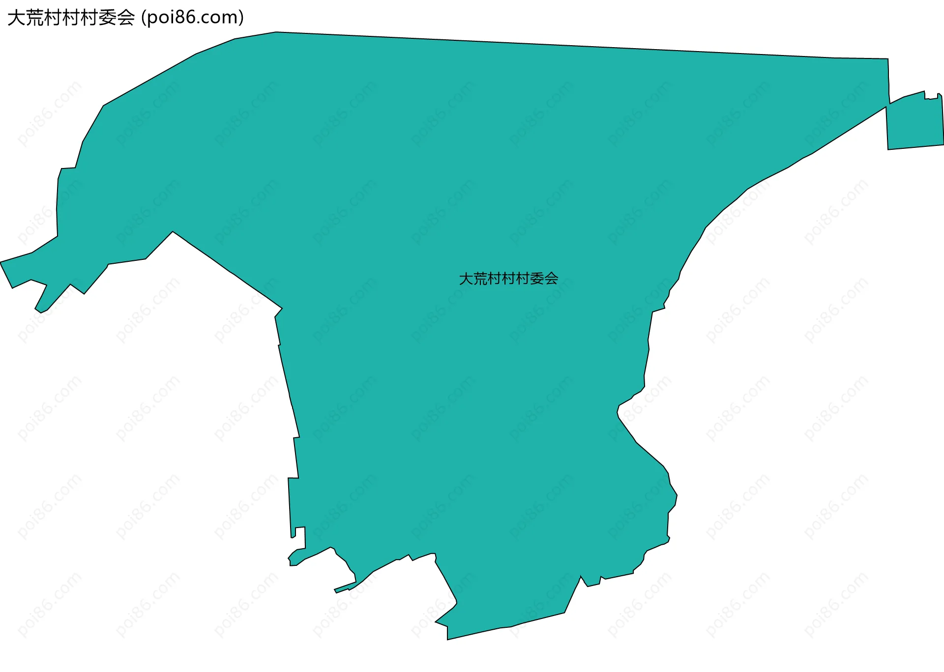 大荒村村村委会边界地图