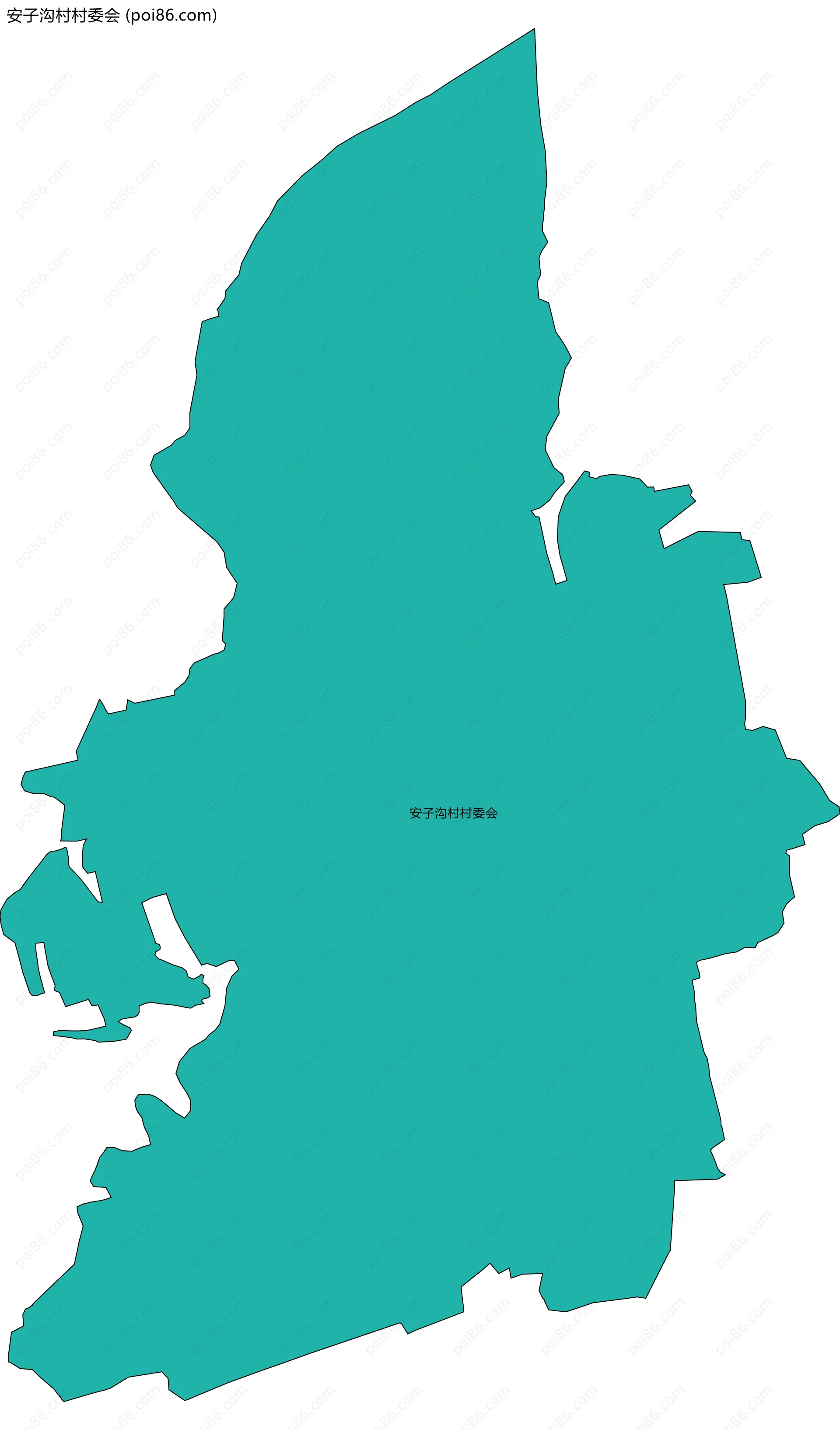 安子沟村村委会边界地图