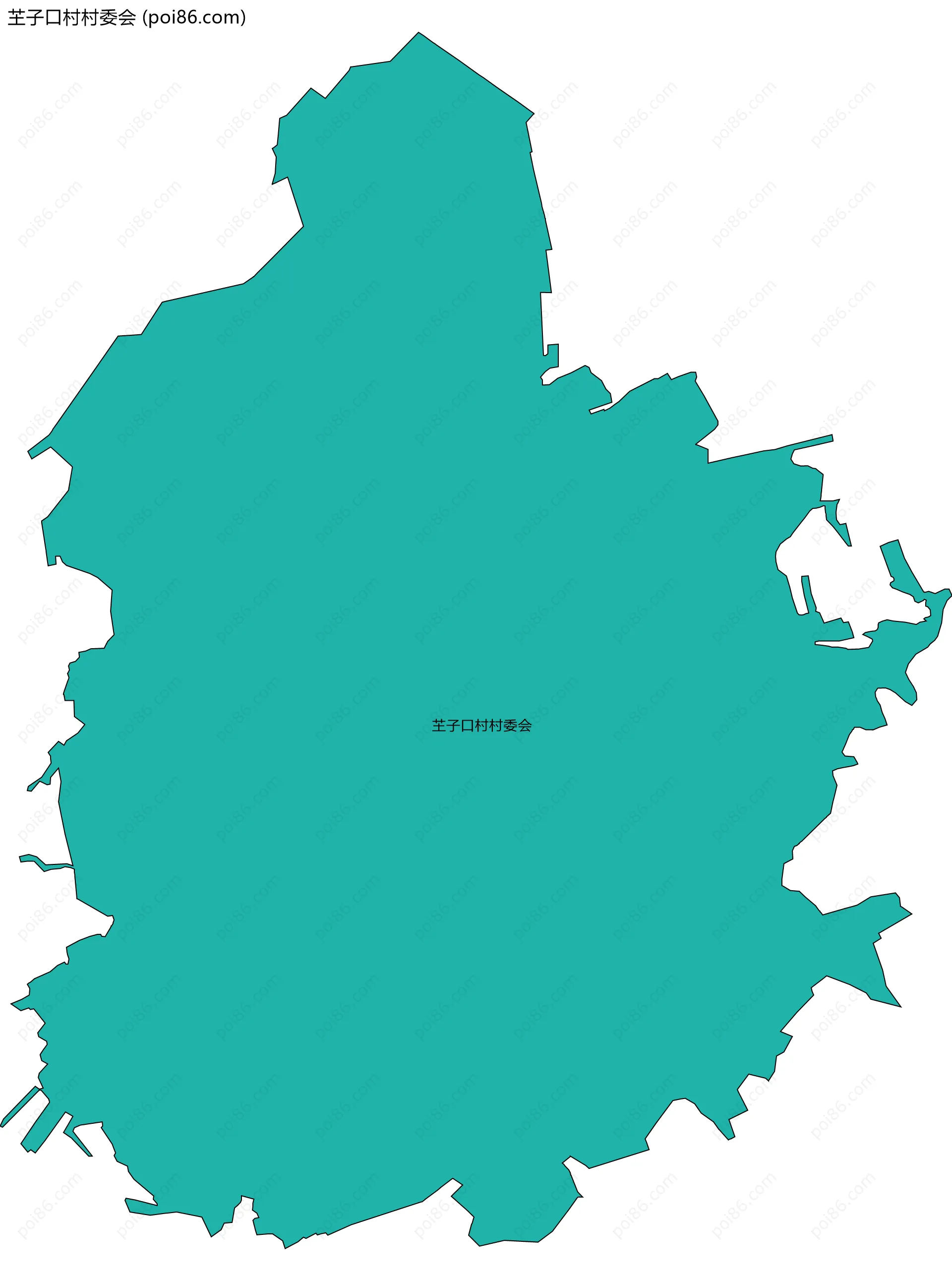 芏子口村村委会边界地图