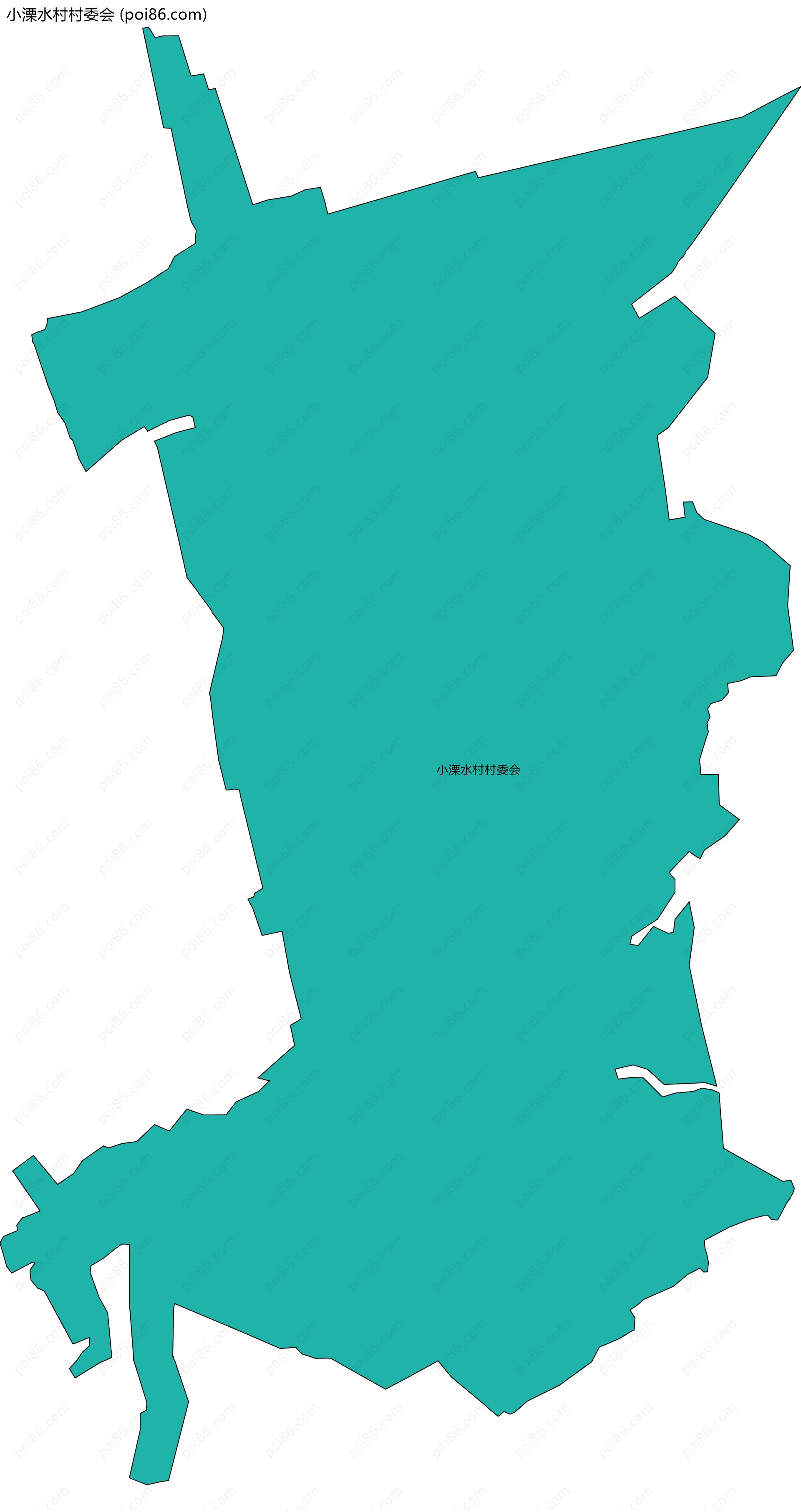 小溧水村村委会边界地图