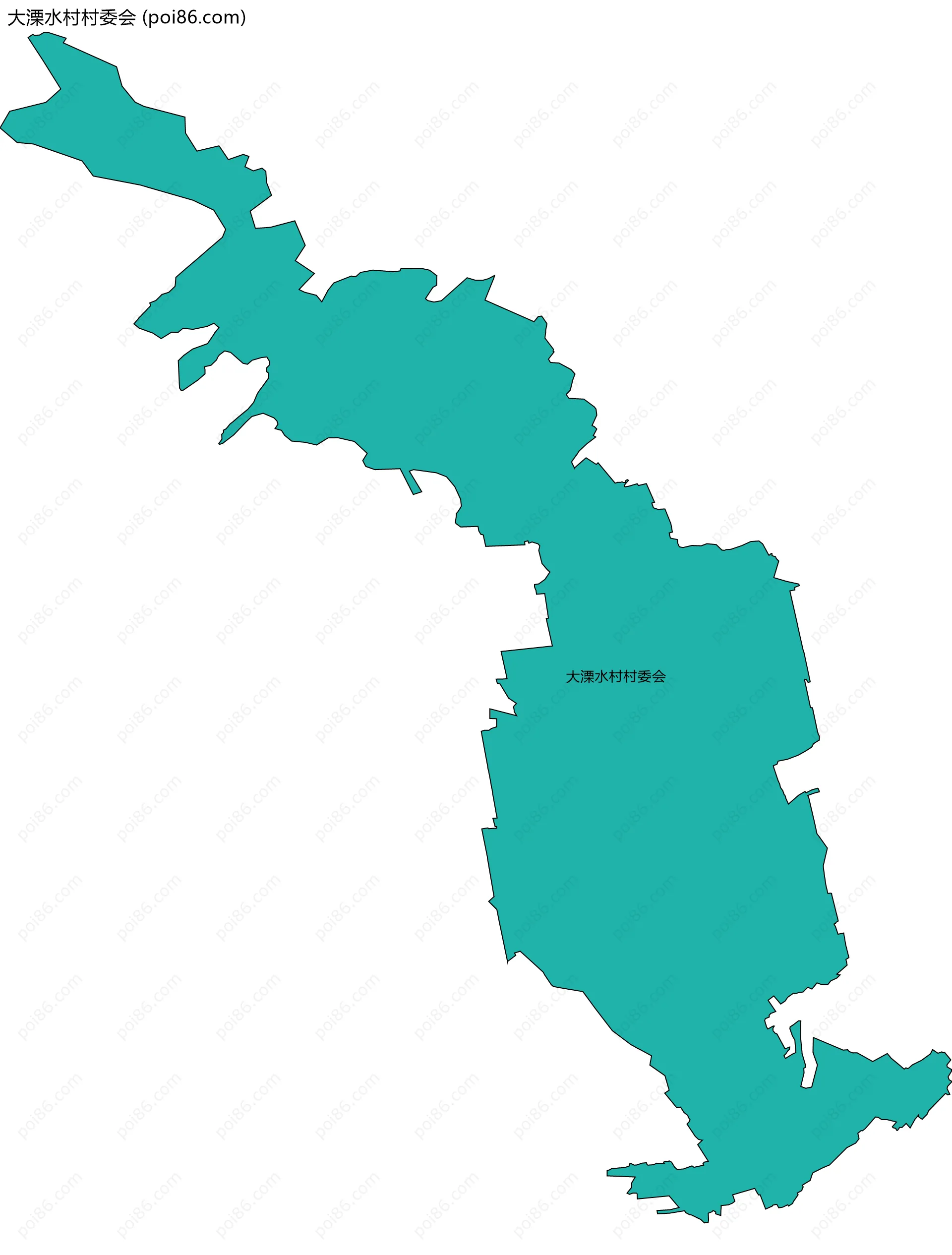 大溧水村村委会边界地图