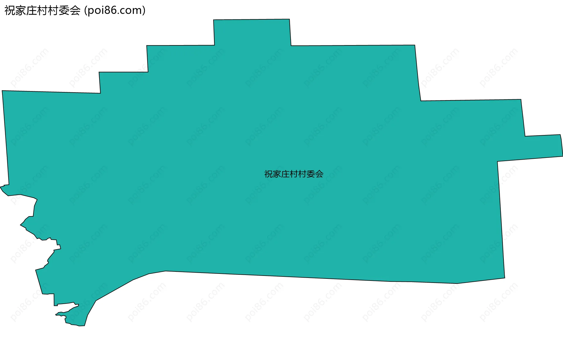 祝家庄村村委会边界地图