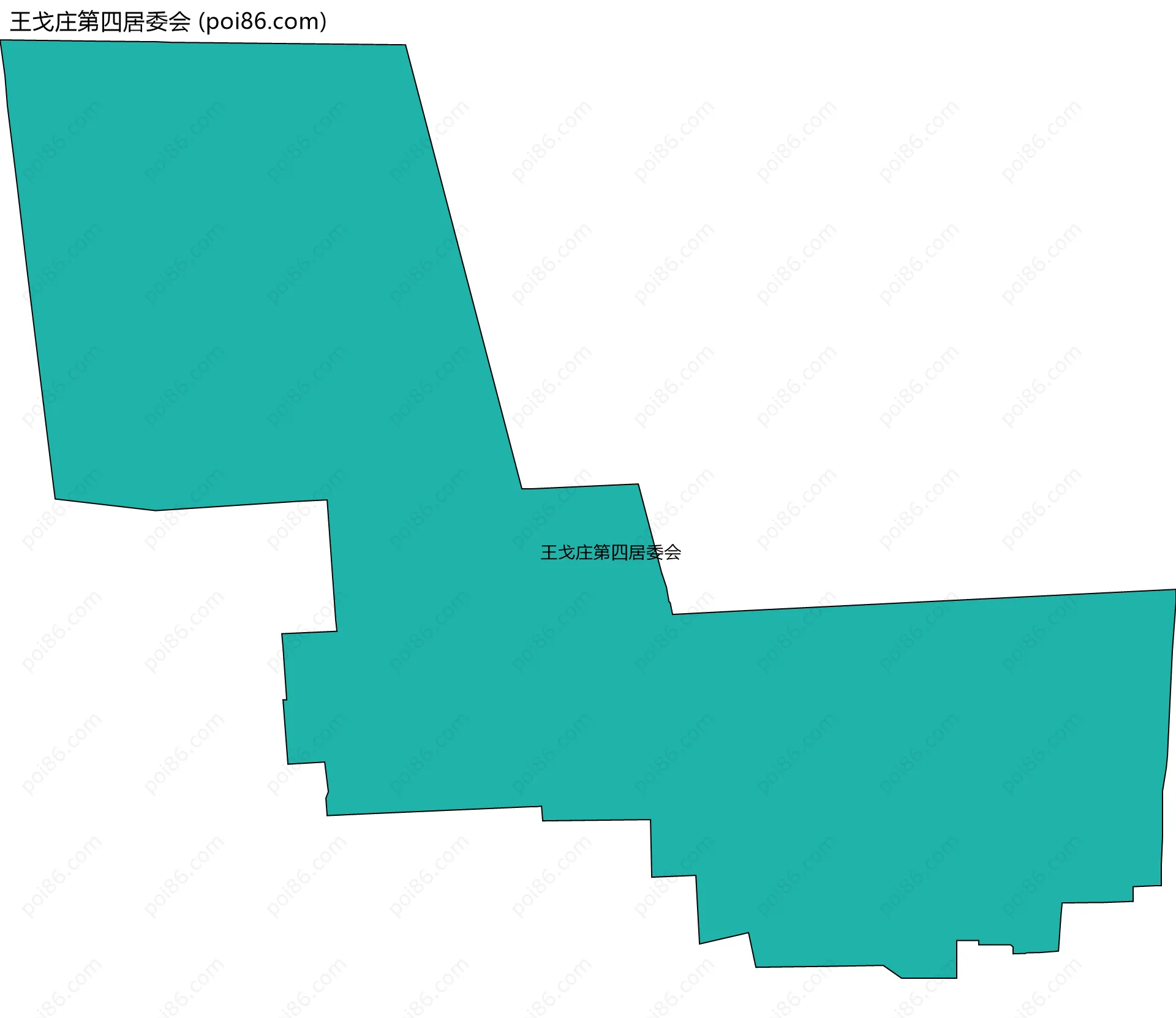 王戈庄第四居委会边界地图