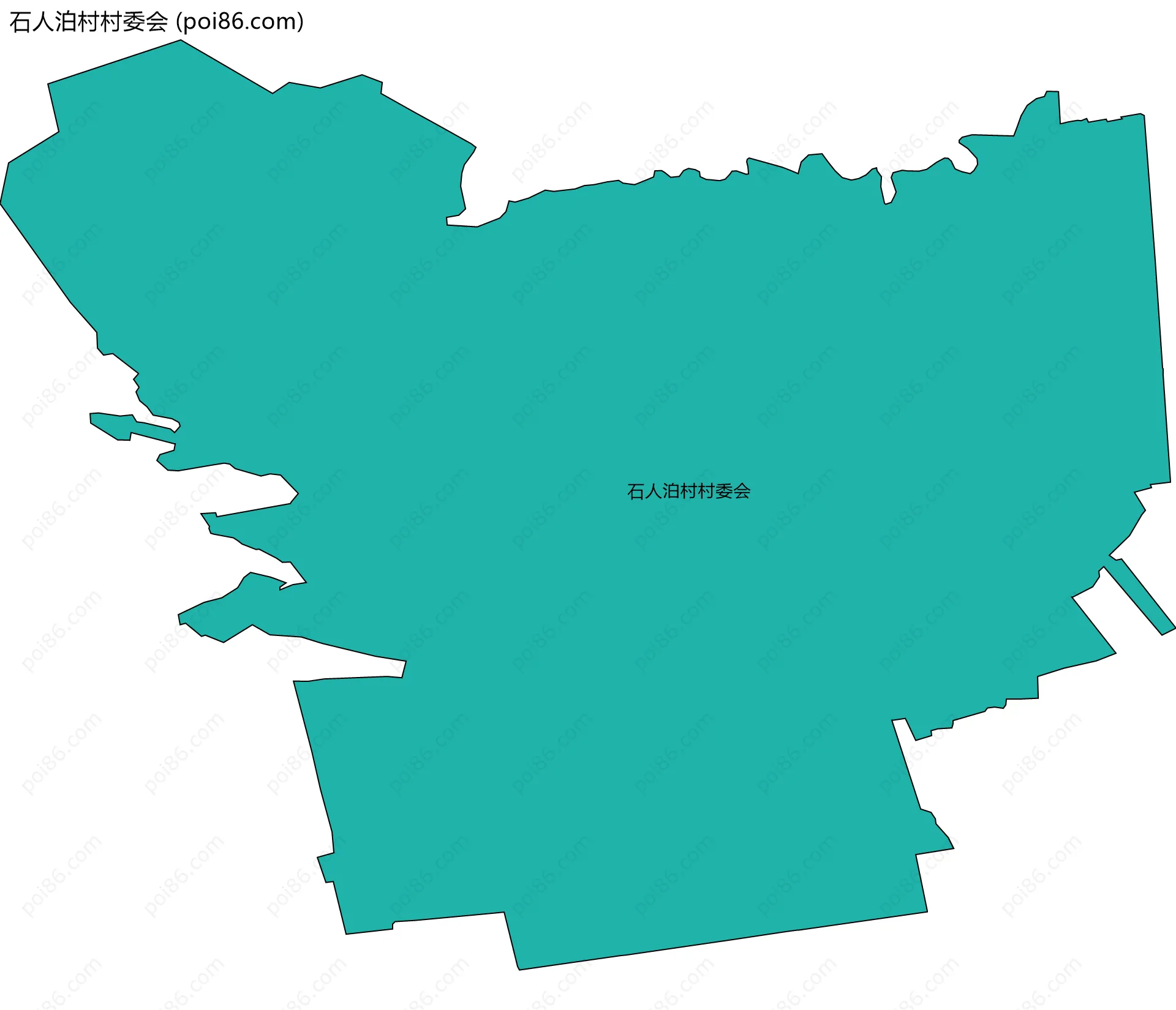 石人泊村村委会边界地图
