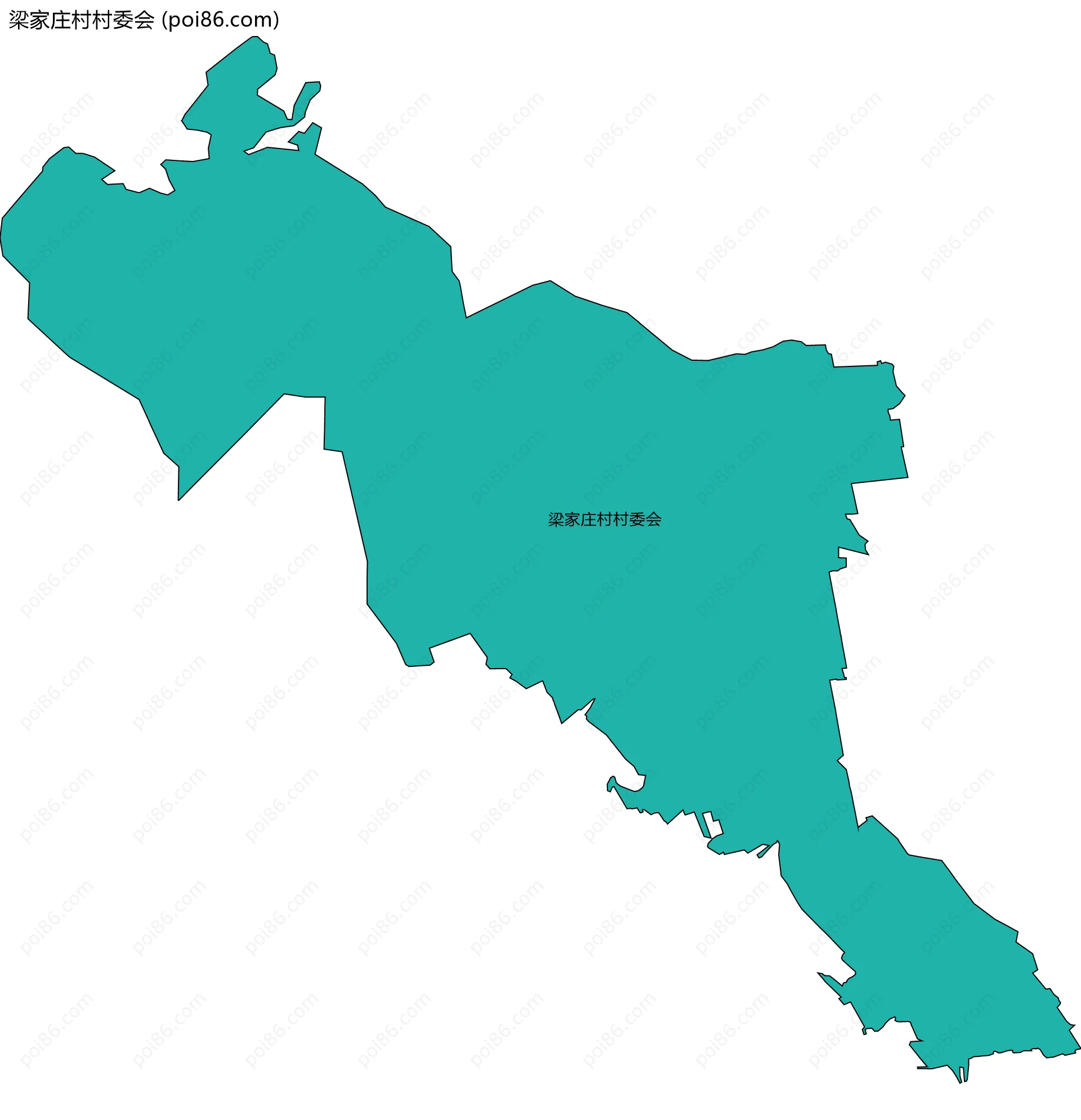 梁家庄村村委会边界地图