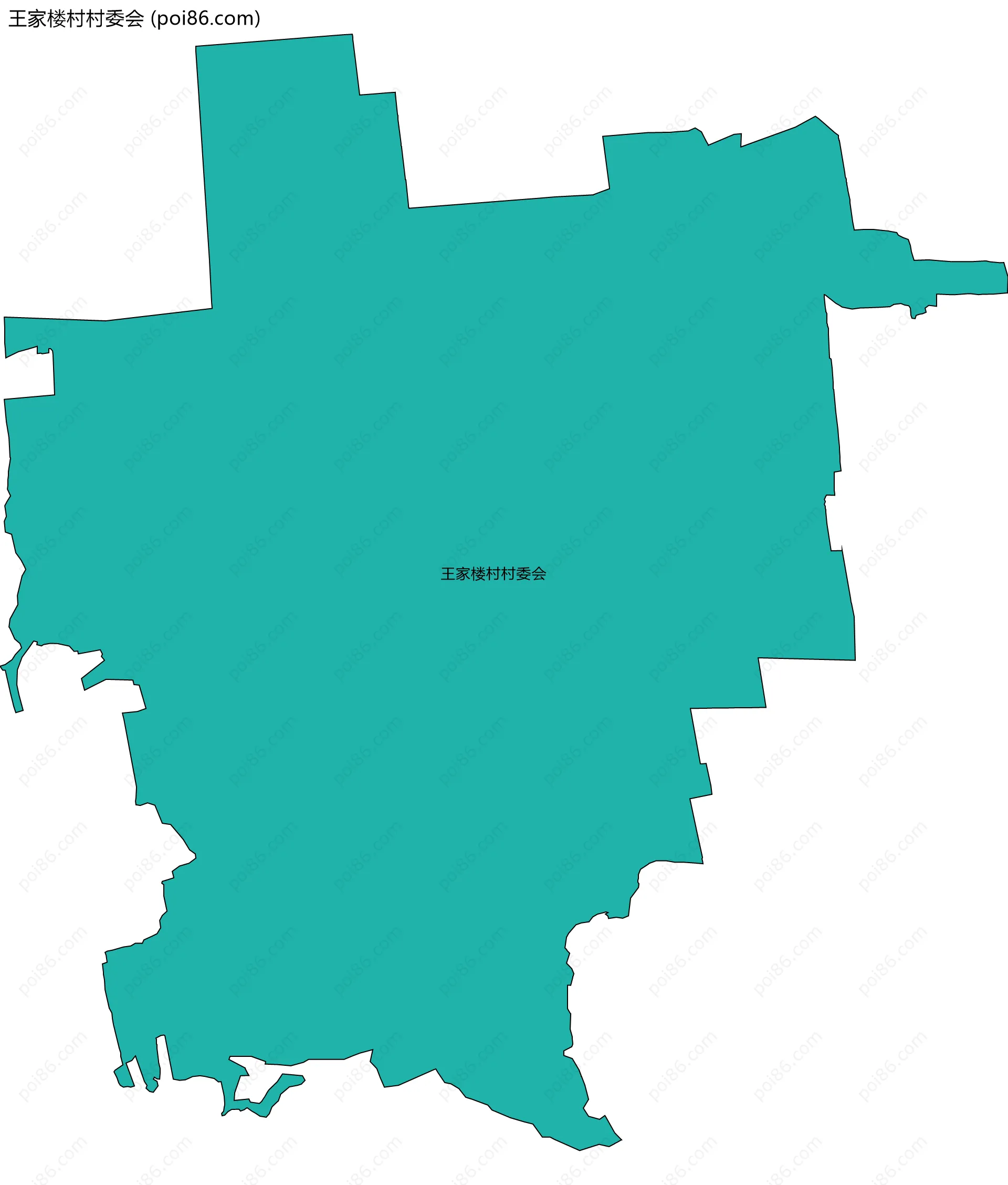 王家楼村村委会边界地图