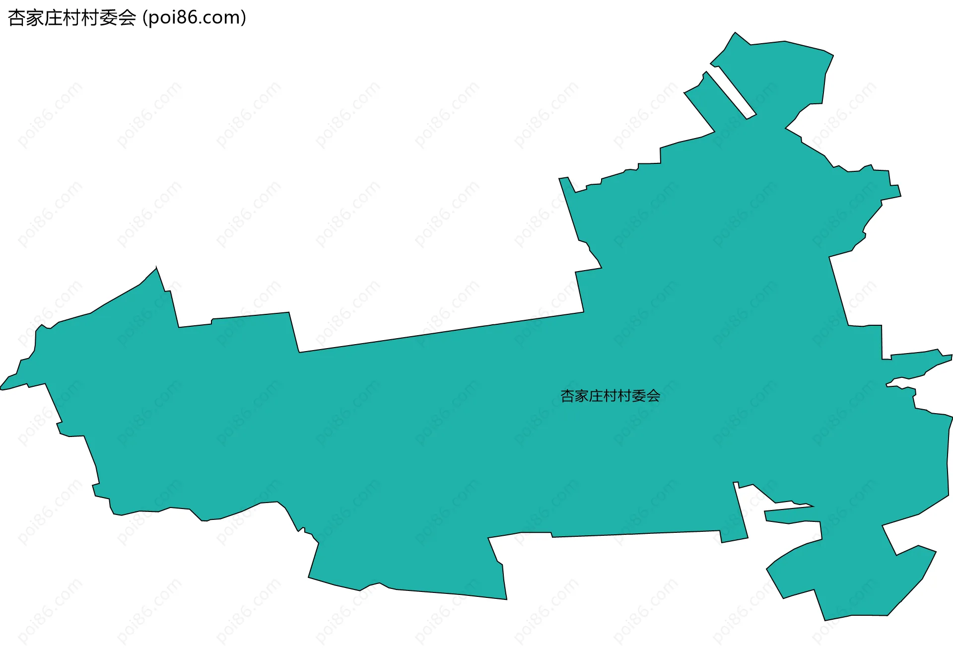 杏家庄村村委会边界地图