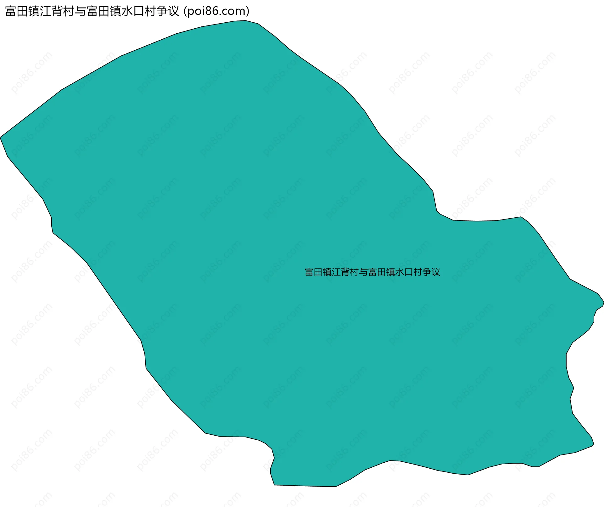富田镇江背村与富田镇水口村争议边界地图