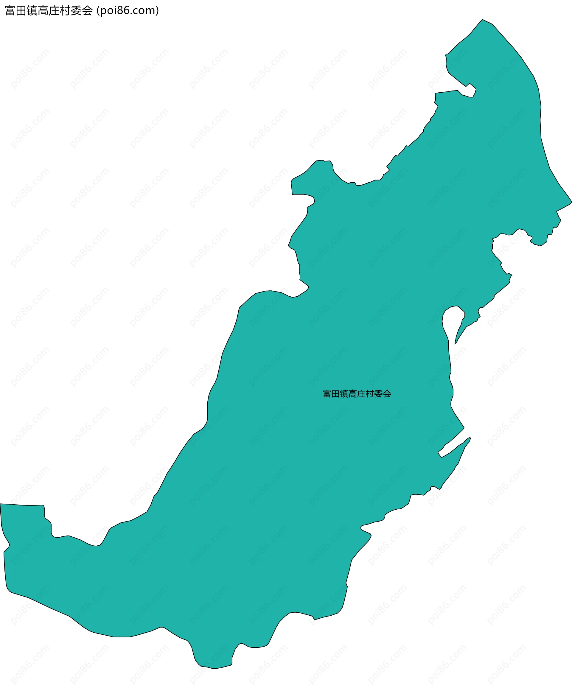 富田镇高庄村委会边界地图
