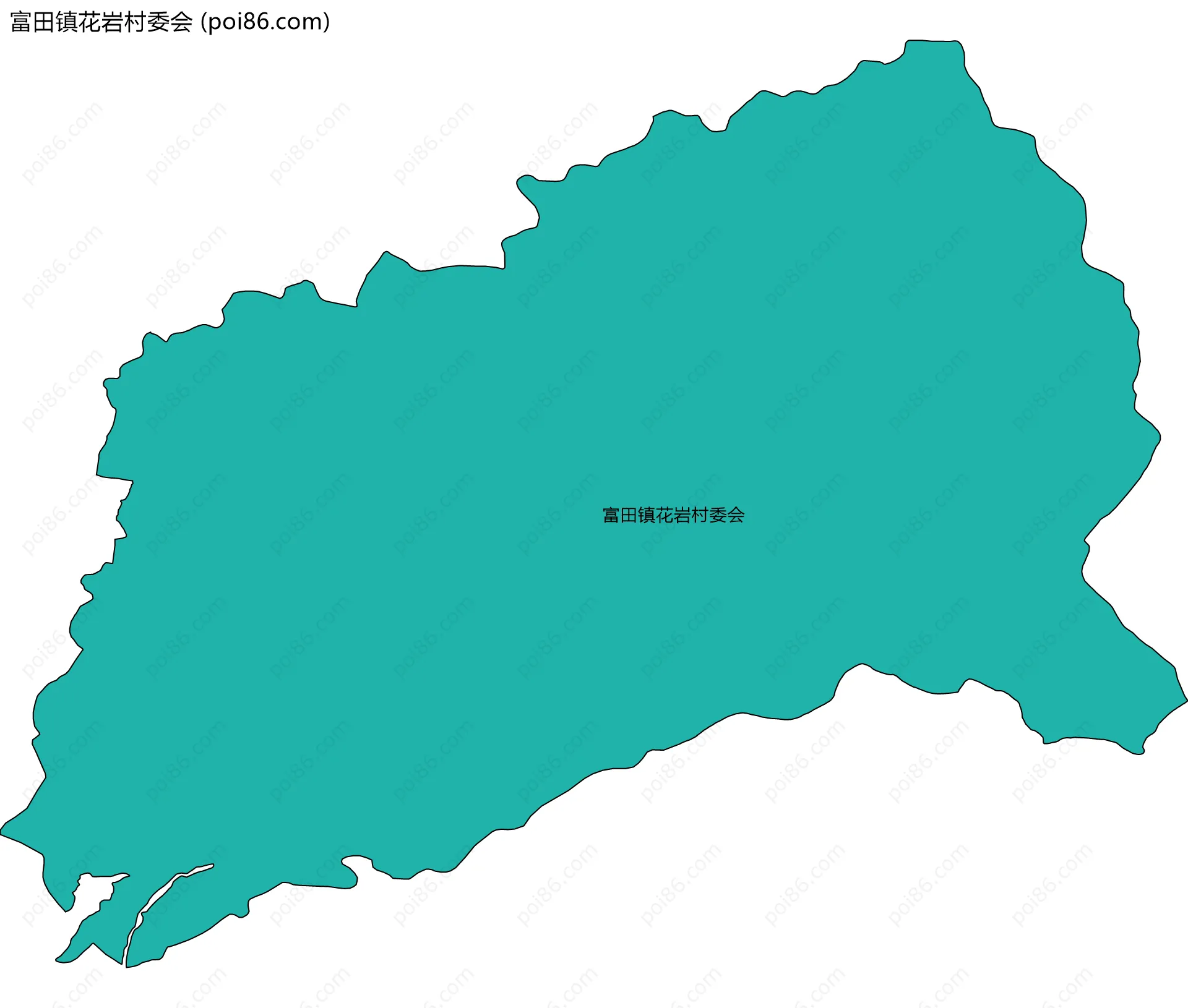 富田镇花岩村委会边界地图
