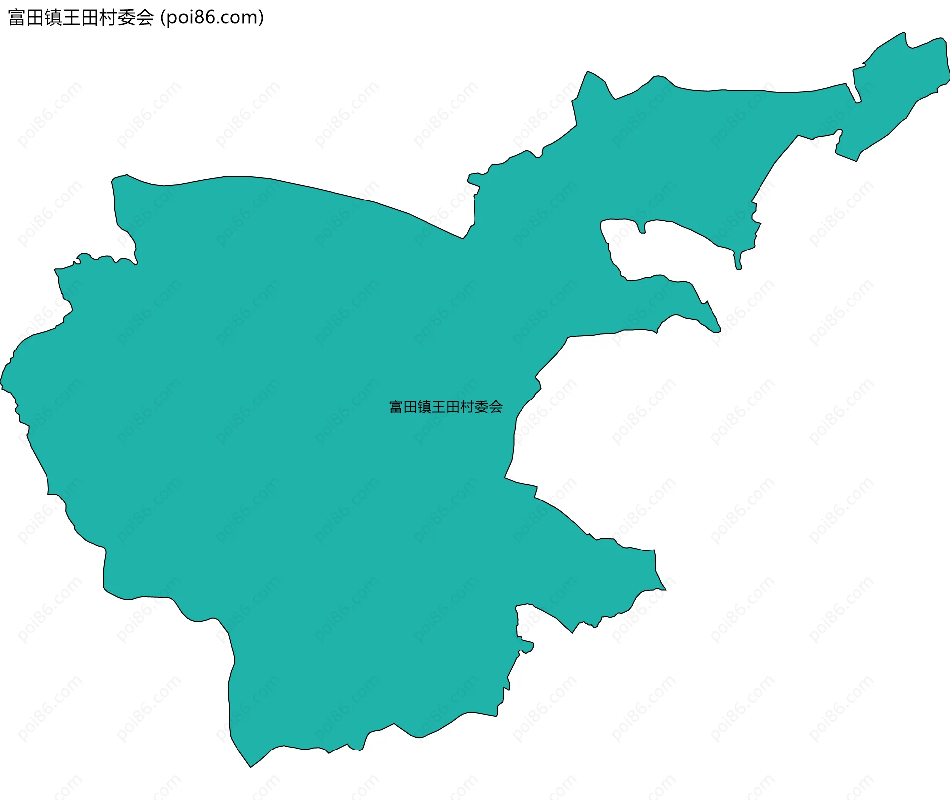 富田镇王田村委会边界地图