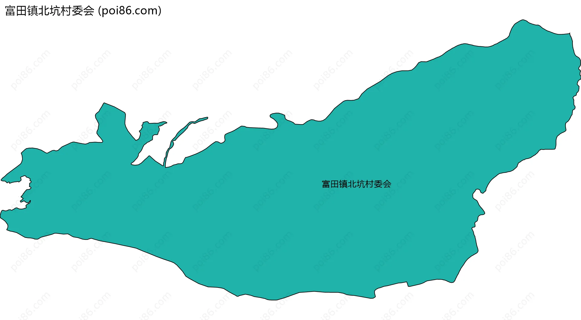 富田镇北坑村委会边界地图
