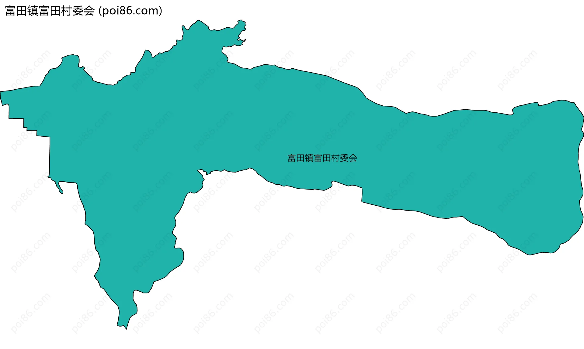富田镇富田村委会边界地图