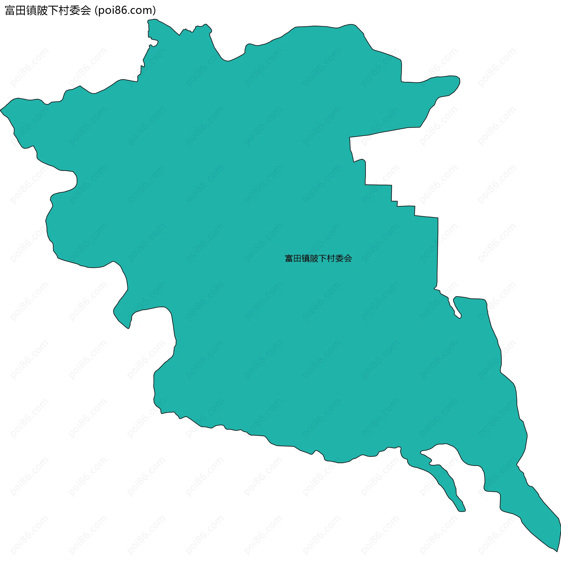 富田镇陂下村委会边界地图