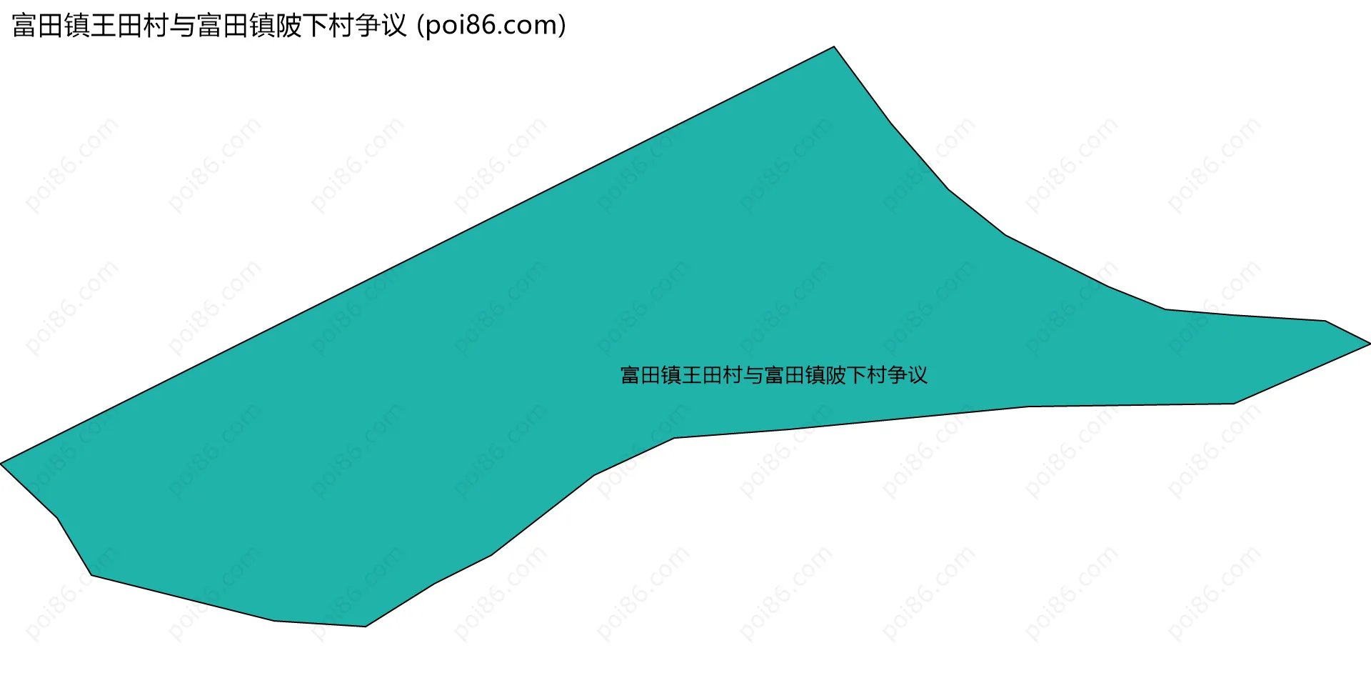富田镇王田村与富田镇陂下村争议边界地图