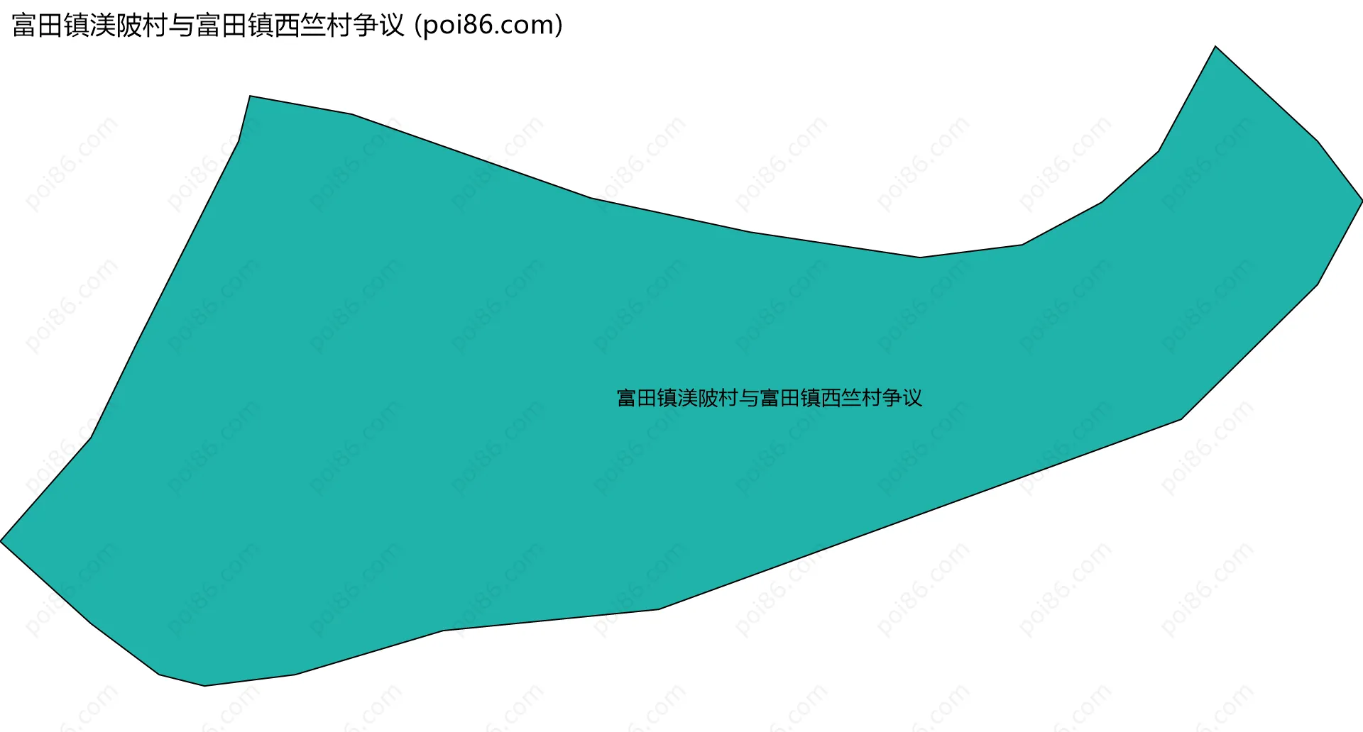 富田镇渼陂村与富田镇西竺村争议边界地图