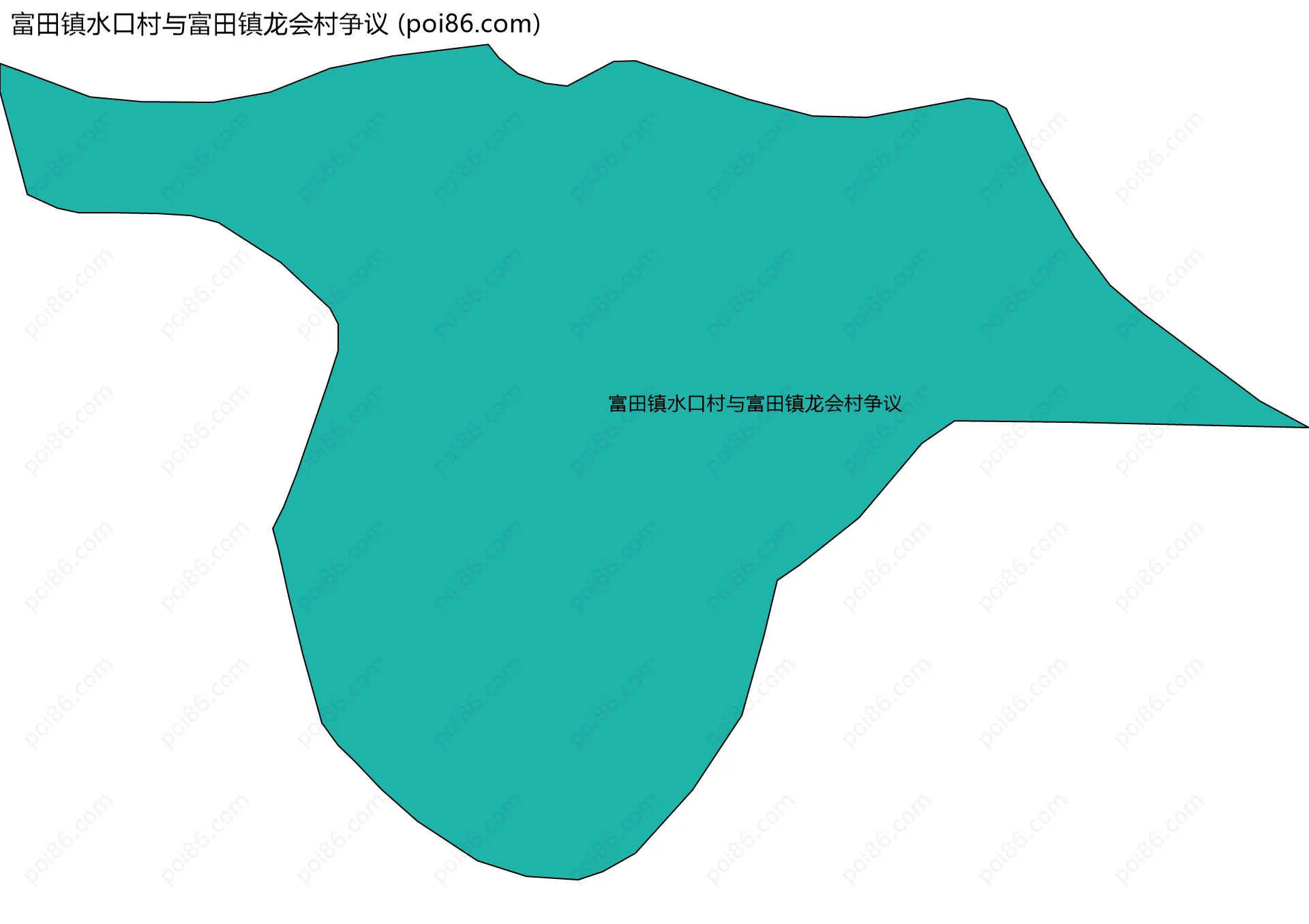富田镇水口村与富田镇龙会村争议边界地图
