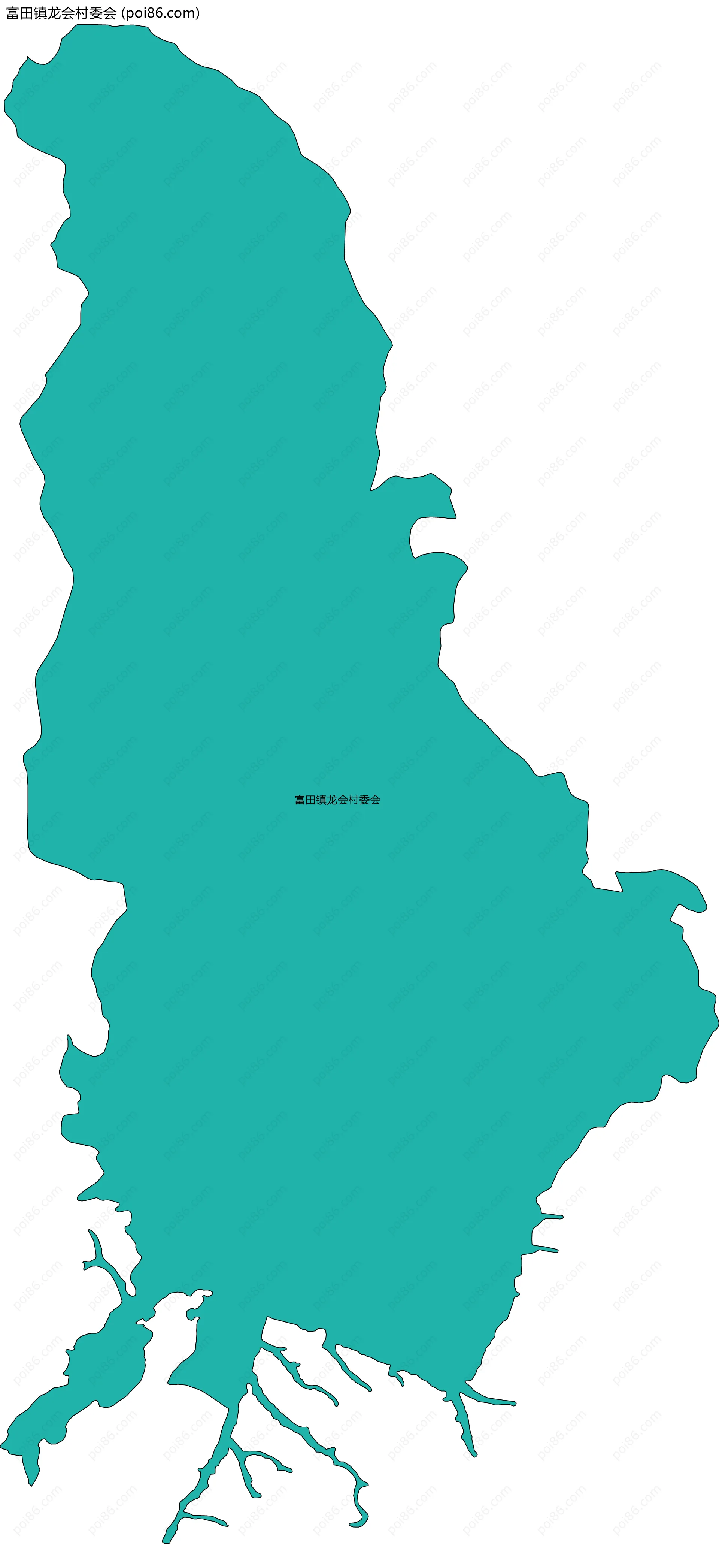 富田镇龙会村委会边界地图