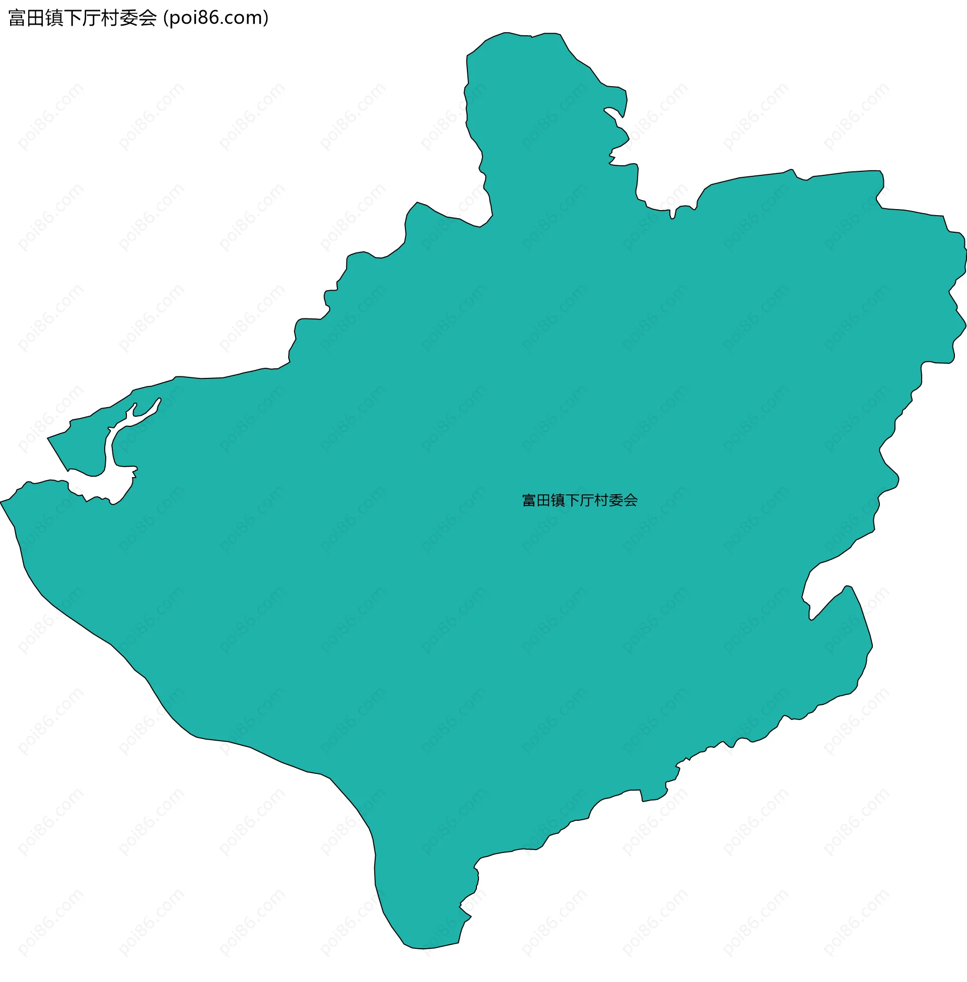 富田镇下厅村委会边界地图