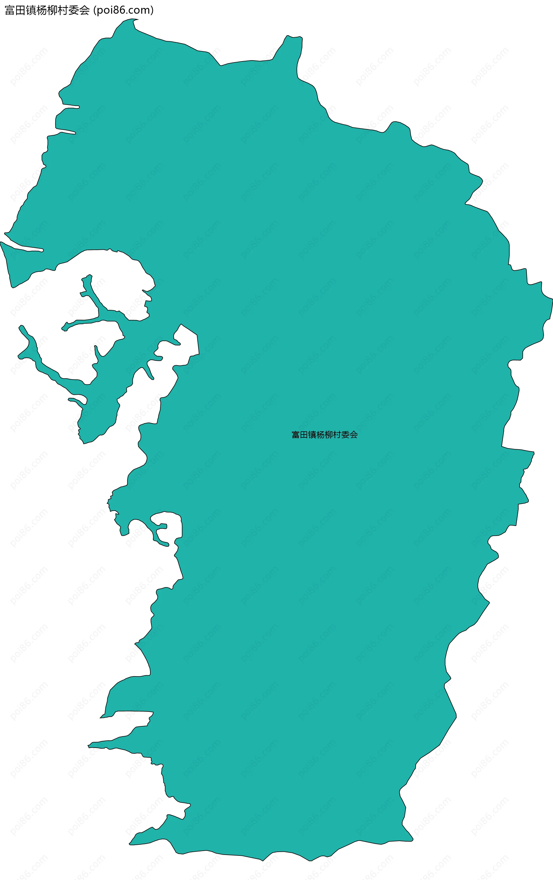富田镇杨柳村委会边界地图