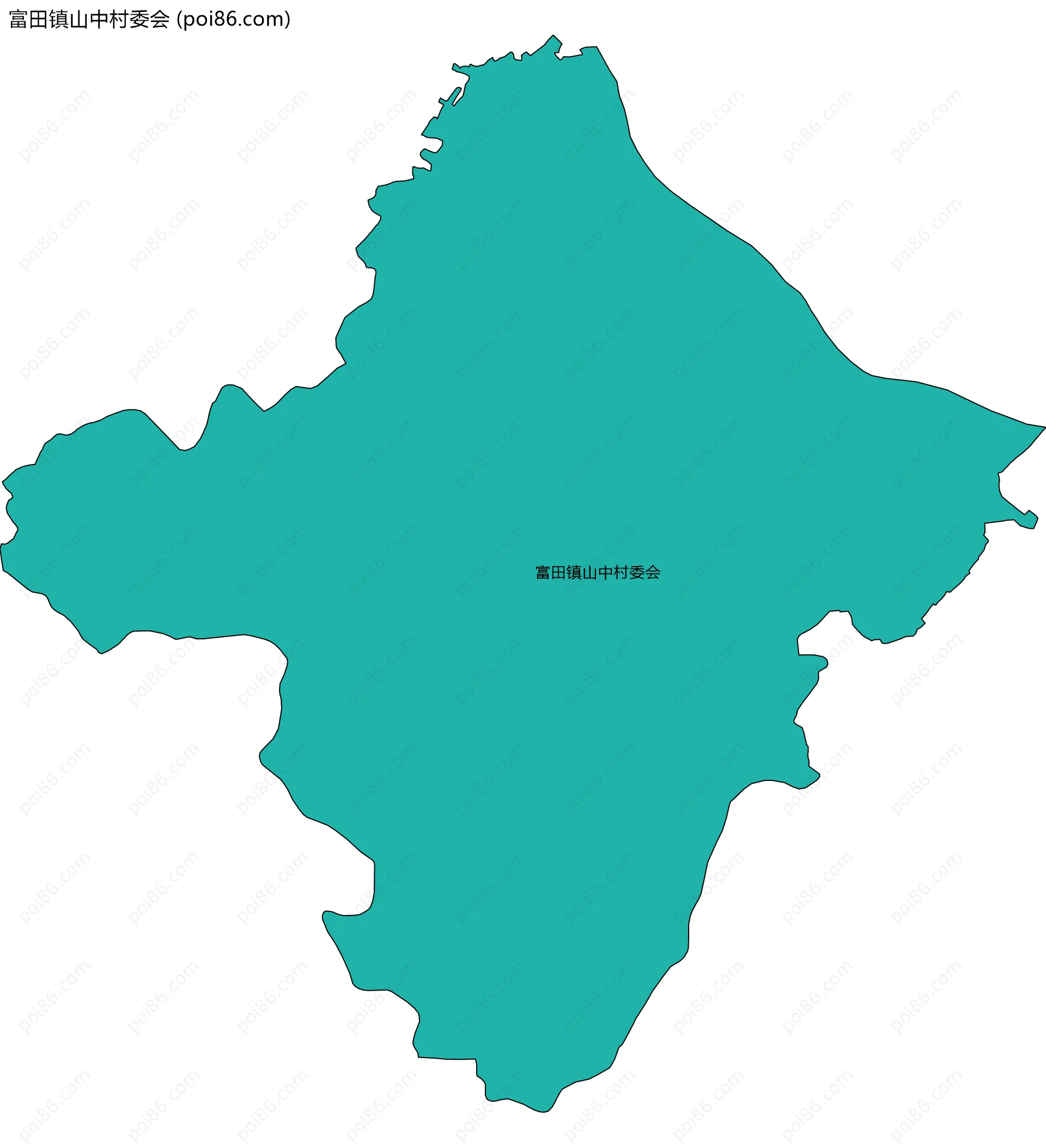 富田镇山中村委会边界地图