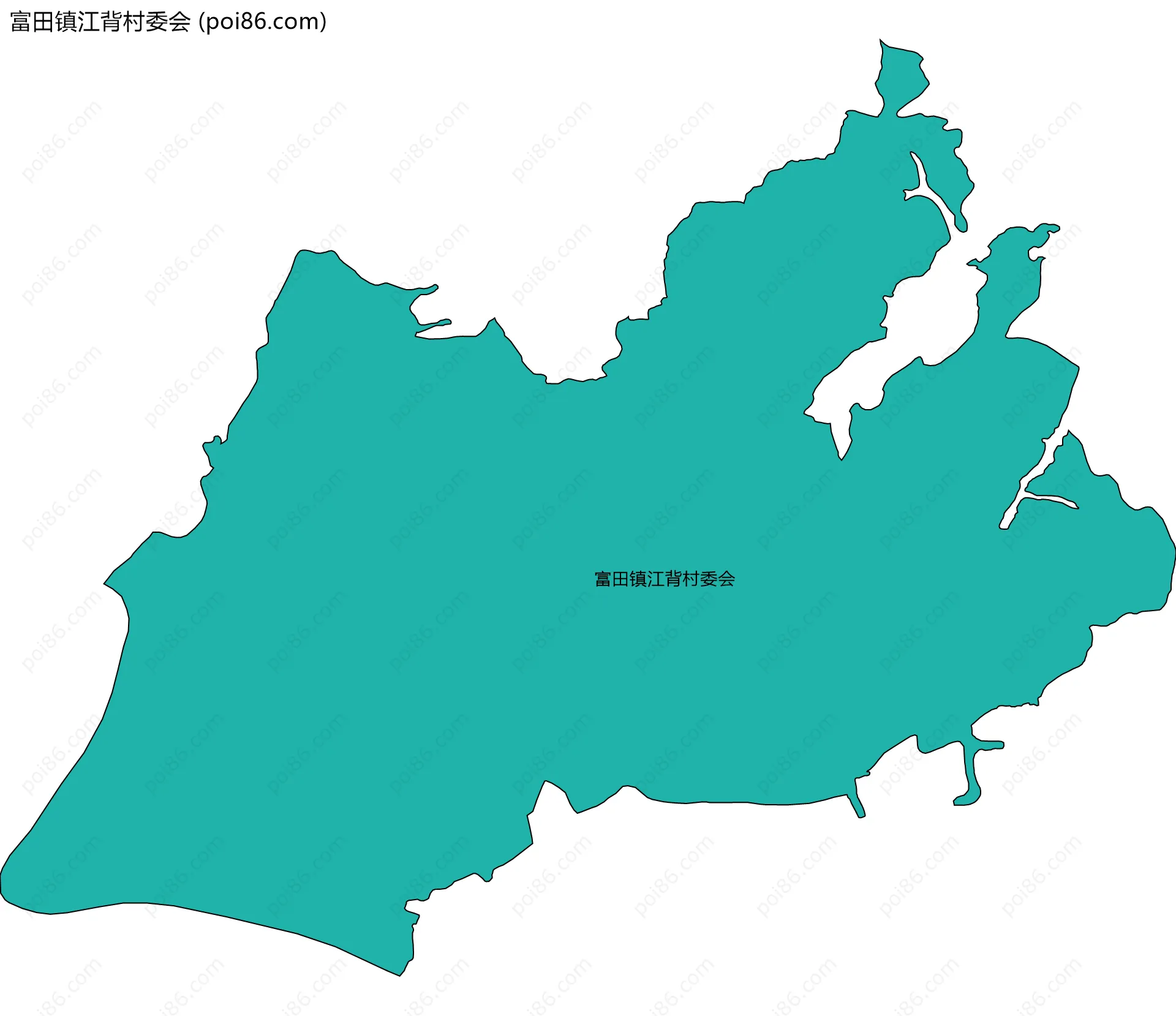 富田镇江背村委会边界地图