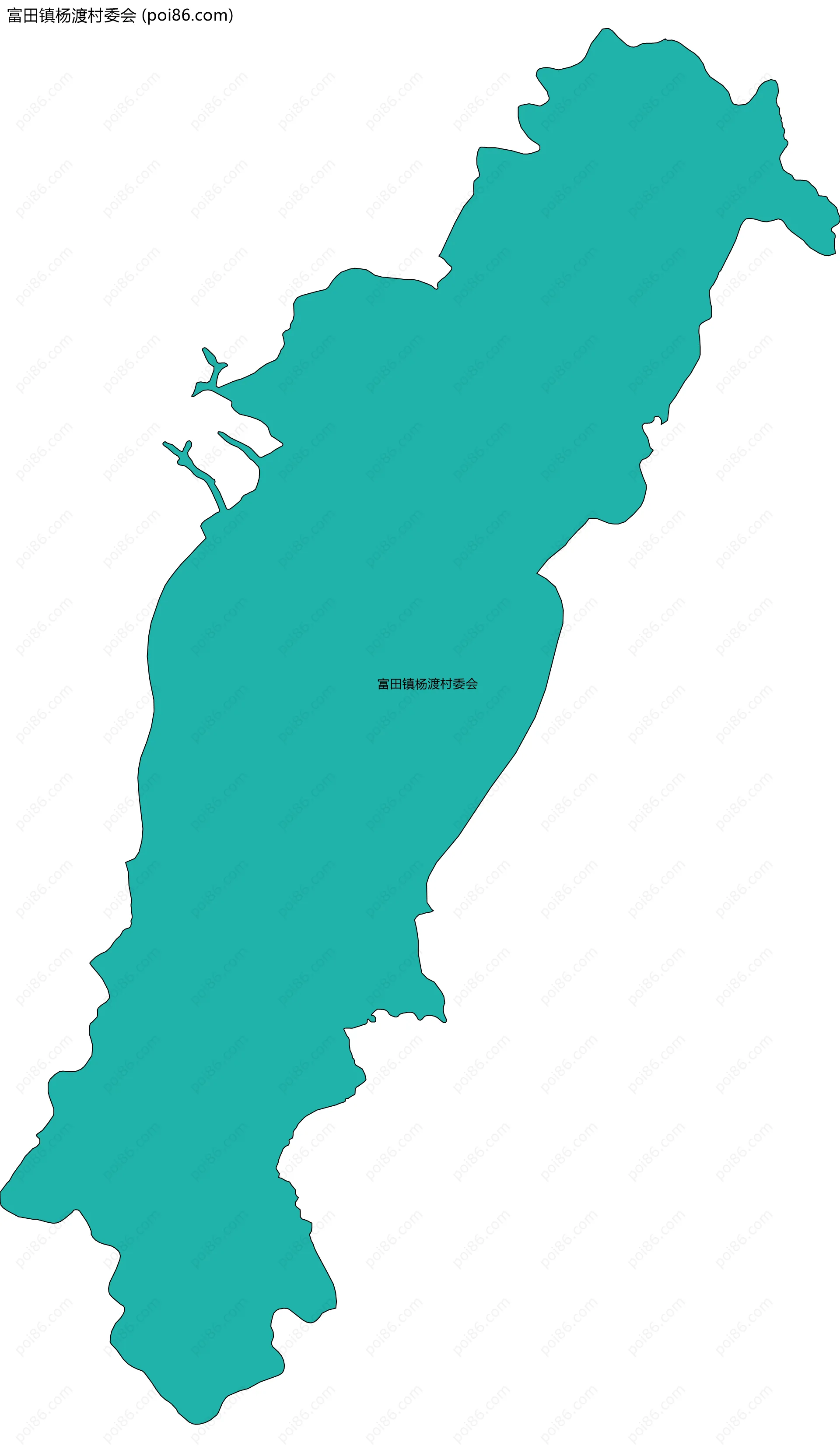 富田镇杨渡村委会边界地图