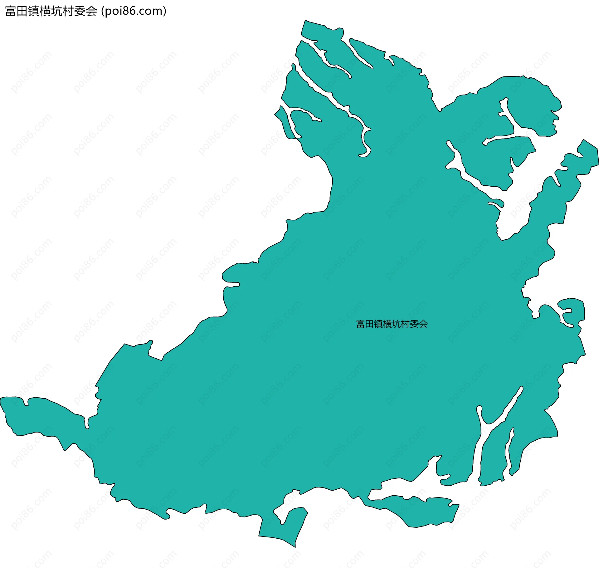 富田镇横坑村委会边界地图