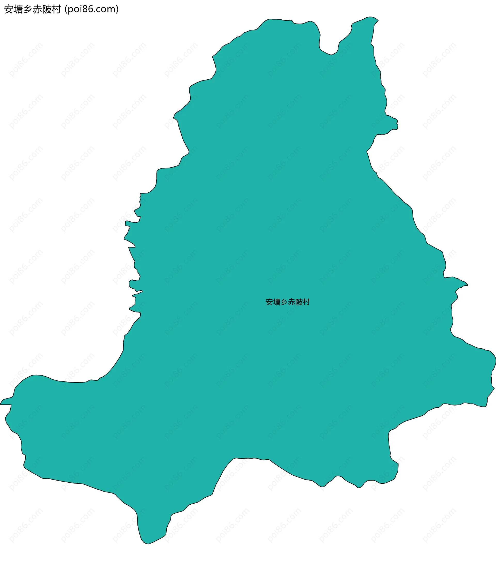 安塘乡赤陂村边界地图