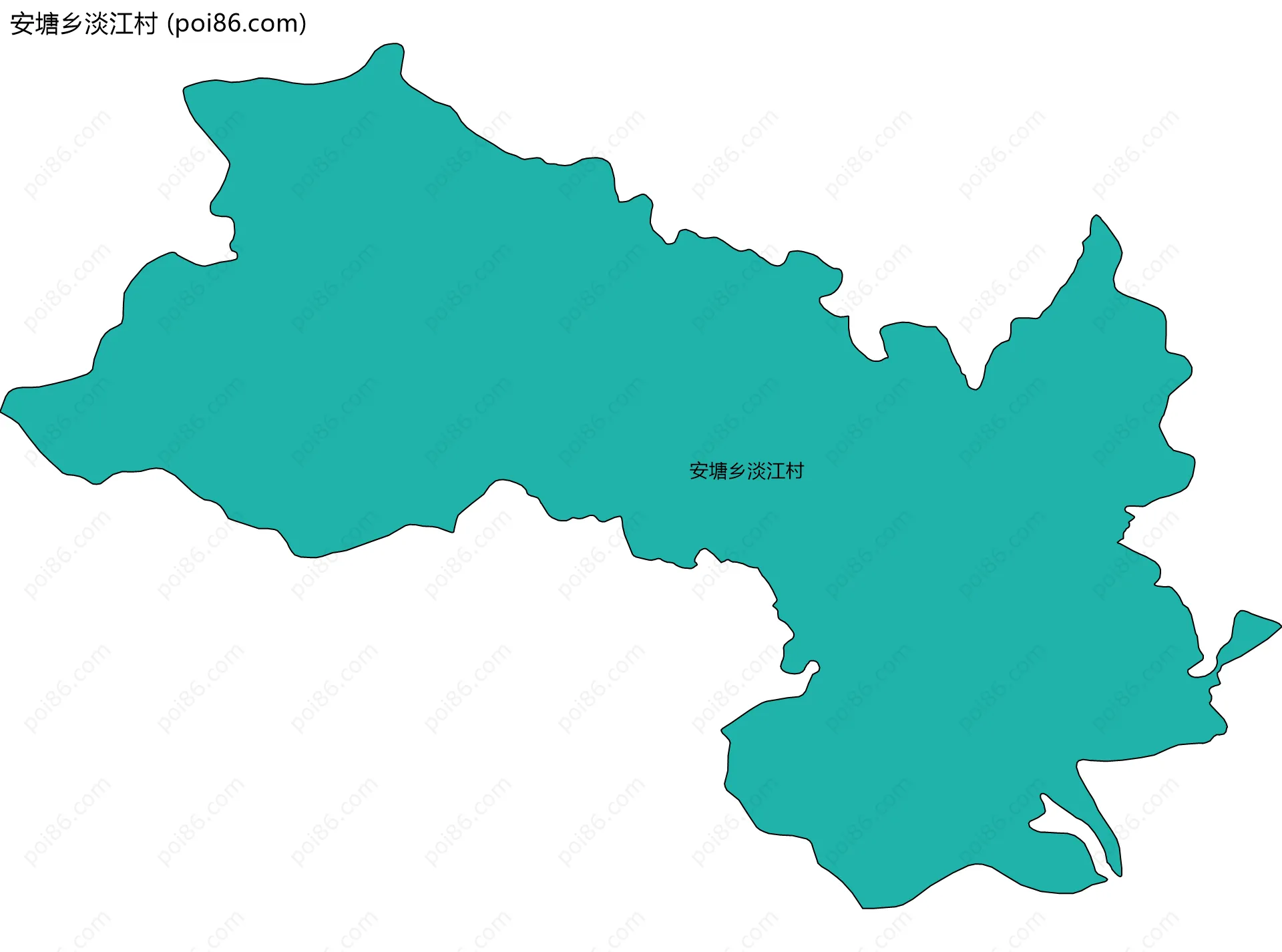 安塘乡淡江村边界地图