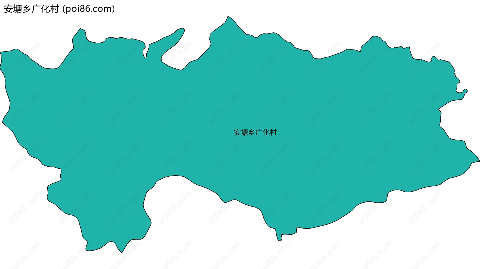 安塘乡广化村边界地图