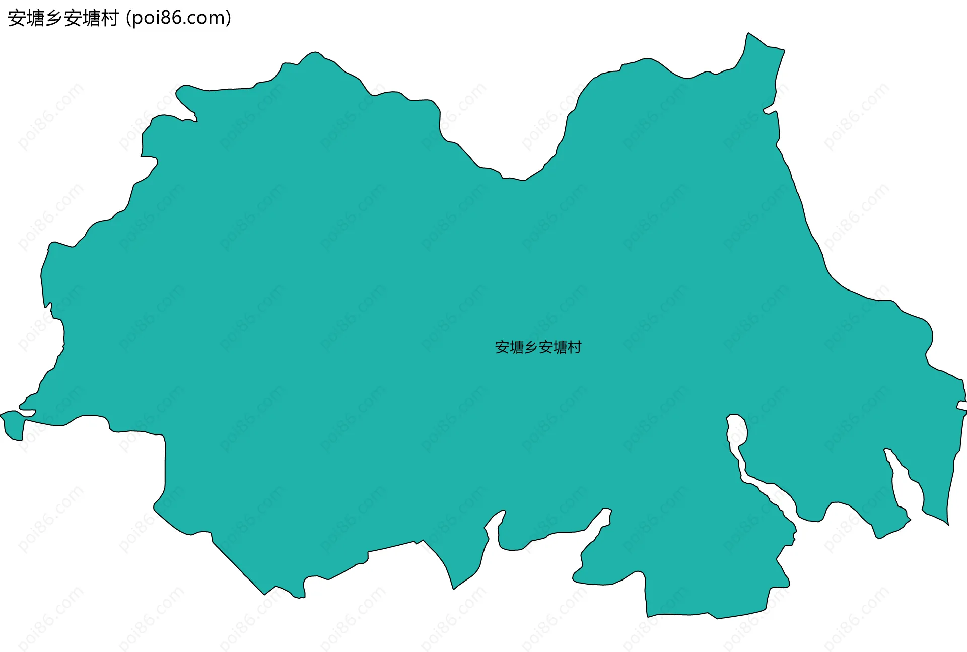 安塘乡安塘村边界地图