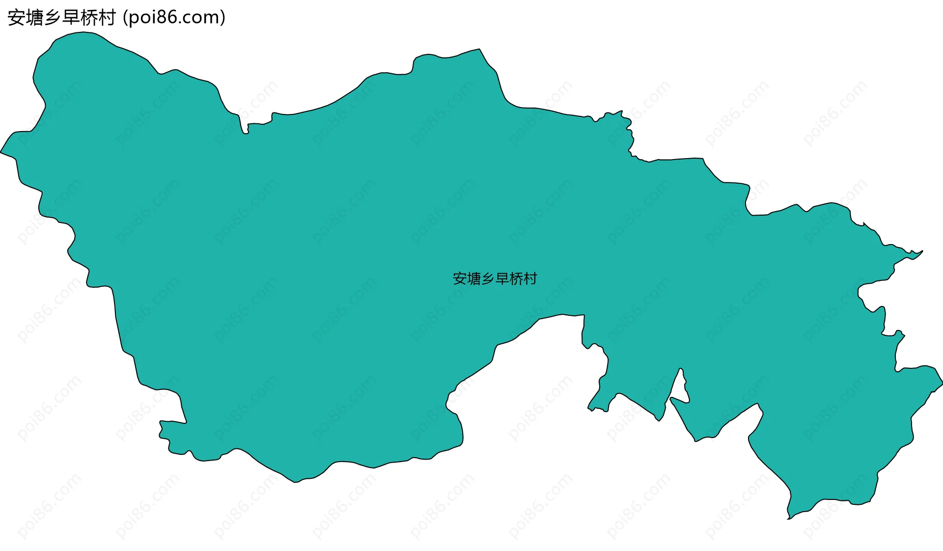 安塘乡早桥村边界地图