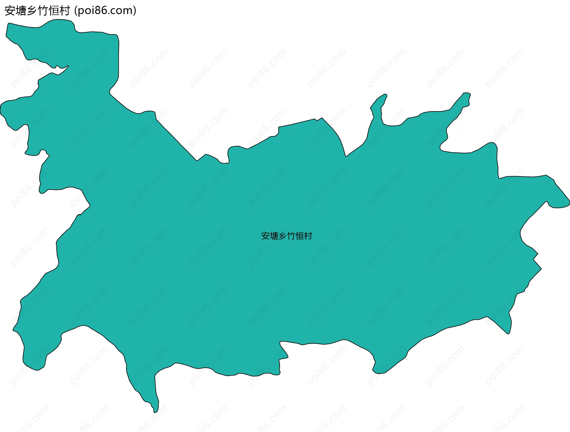 安塘乡竹恒村边界地图